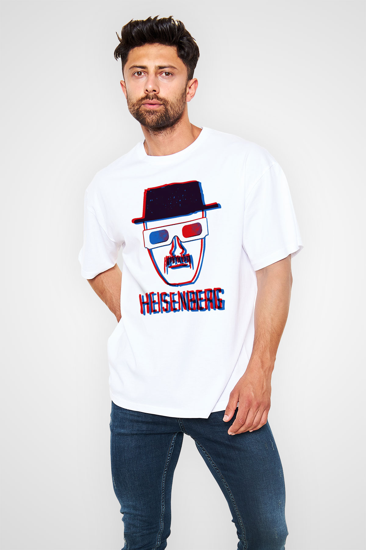 Breaking Bad Heisenberg Beyaz Unisex Oversize Tişört T-Shirt