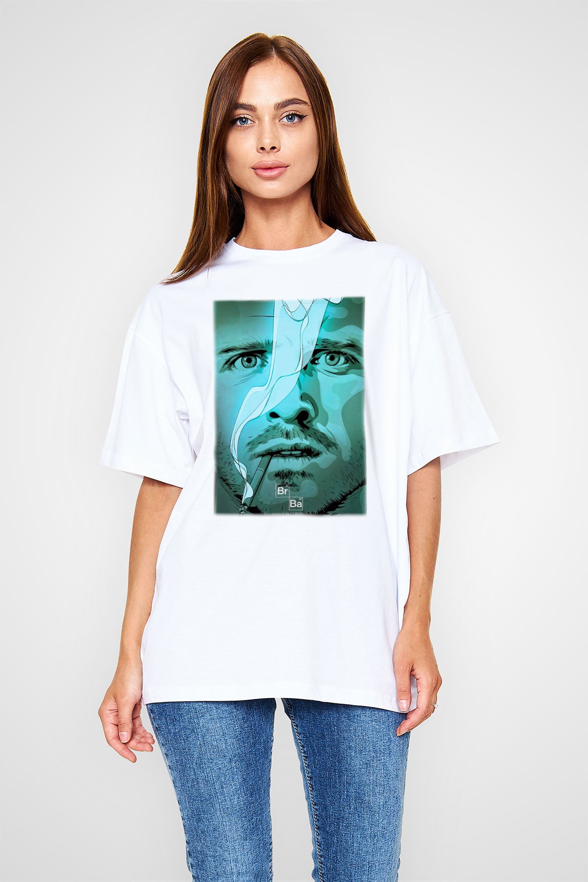 Breaking Bad Heisenberg Beyaz Unisex Oversize Tişört T-Shirt
