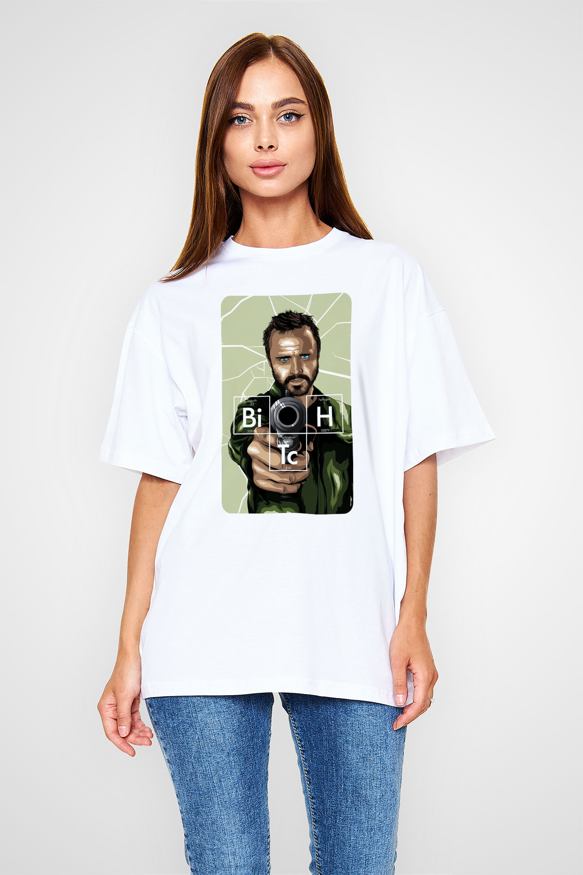 Breaking Bad Heisenberg Beyaz Unisex Oversize Tişört T-Shirt