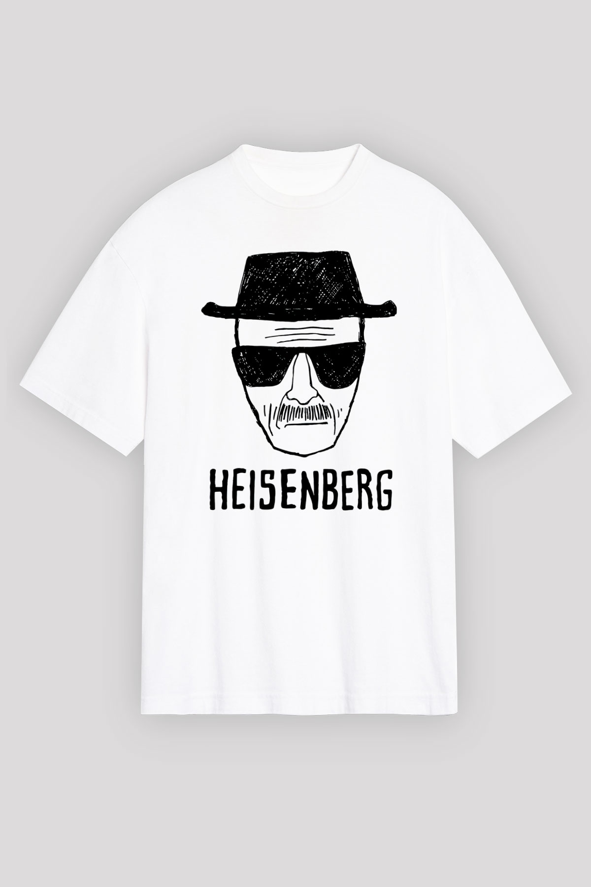 Breaking Bad Heisenberg Beyaz Unisex Oversize Tişört T-Shirt