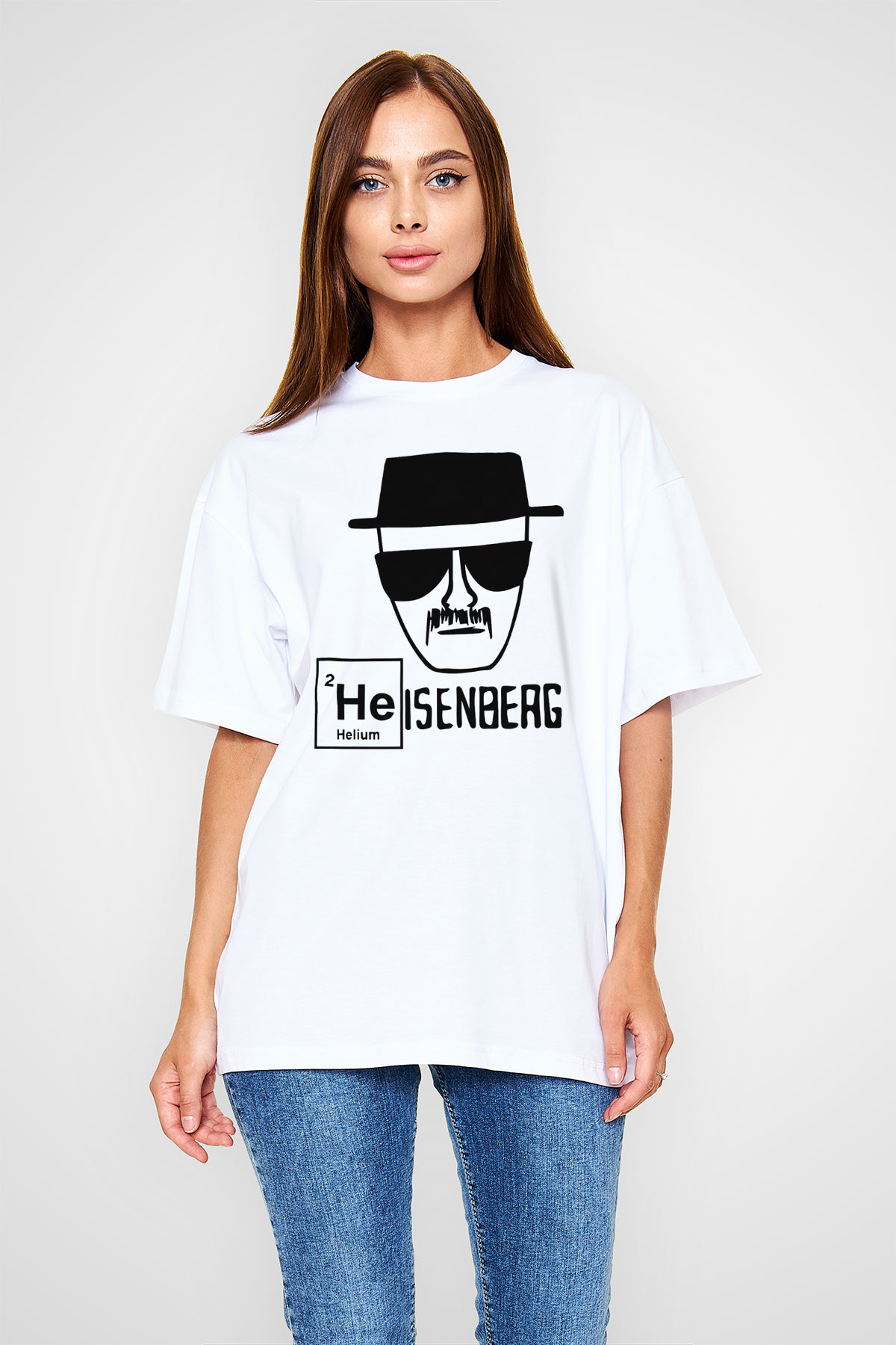 Breaking Bad Heisenberg Beyaz Unisex Oversize Tişört T-Shirt