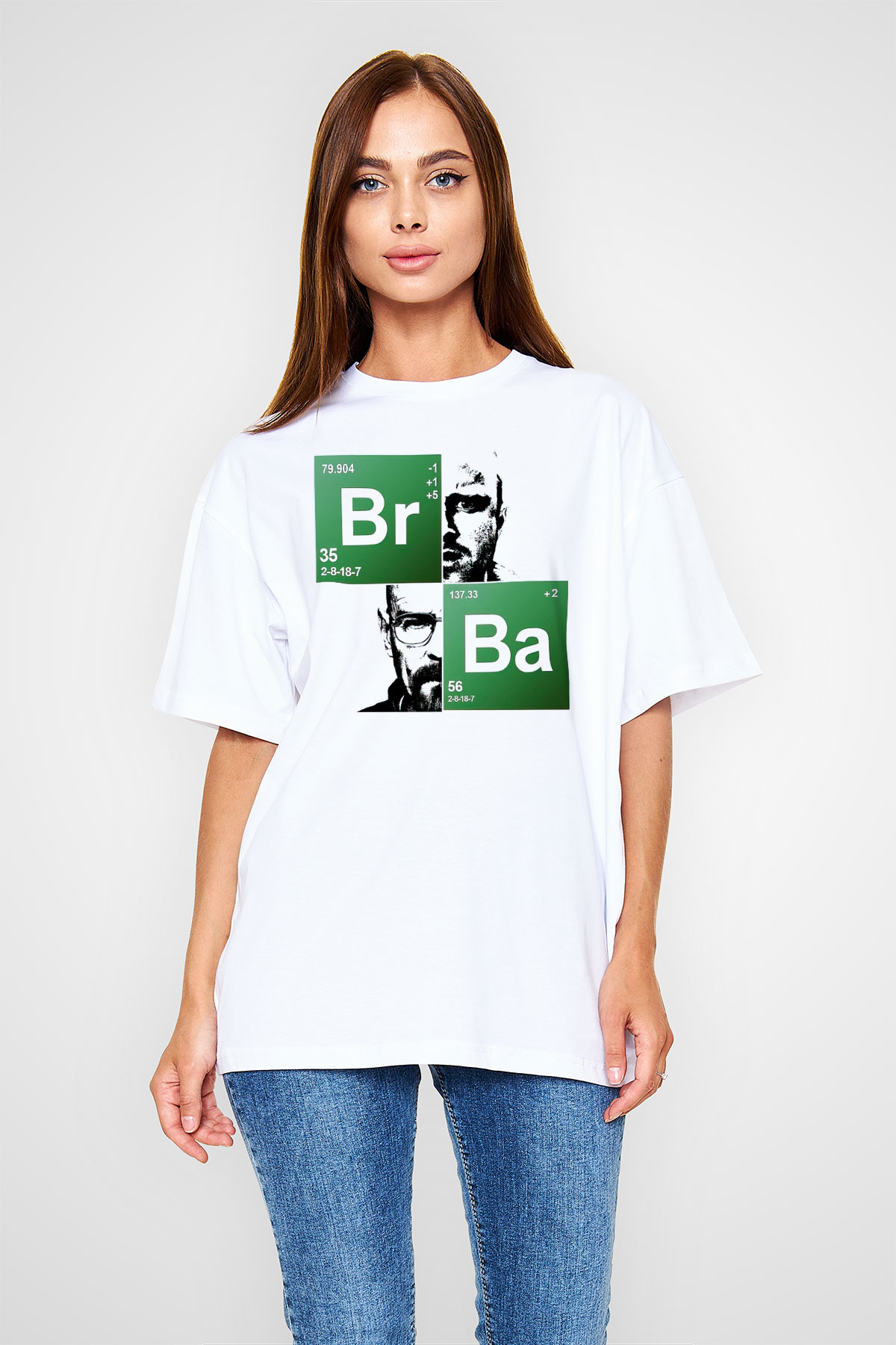 Breaking Bad Heisenberg Beyaz Unisex Oversize Tişört T-Shirt