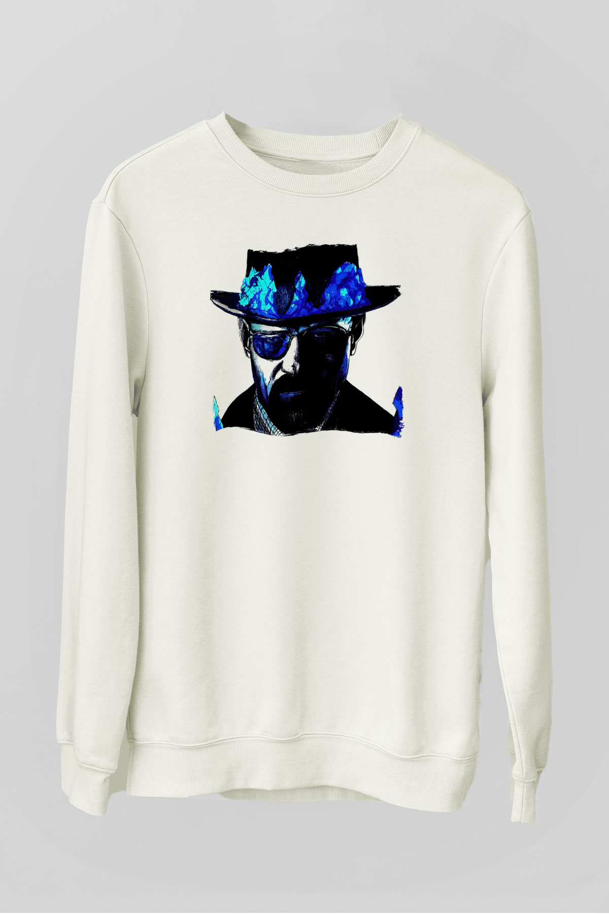 Breaking Bad Heisenberg Beyaz Unisex Sweatshirt