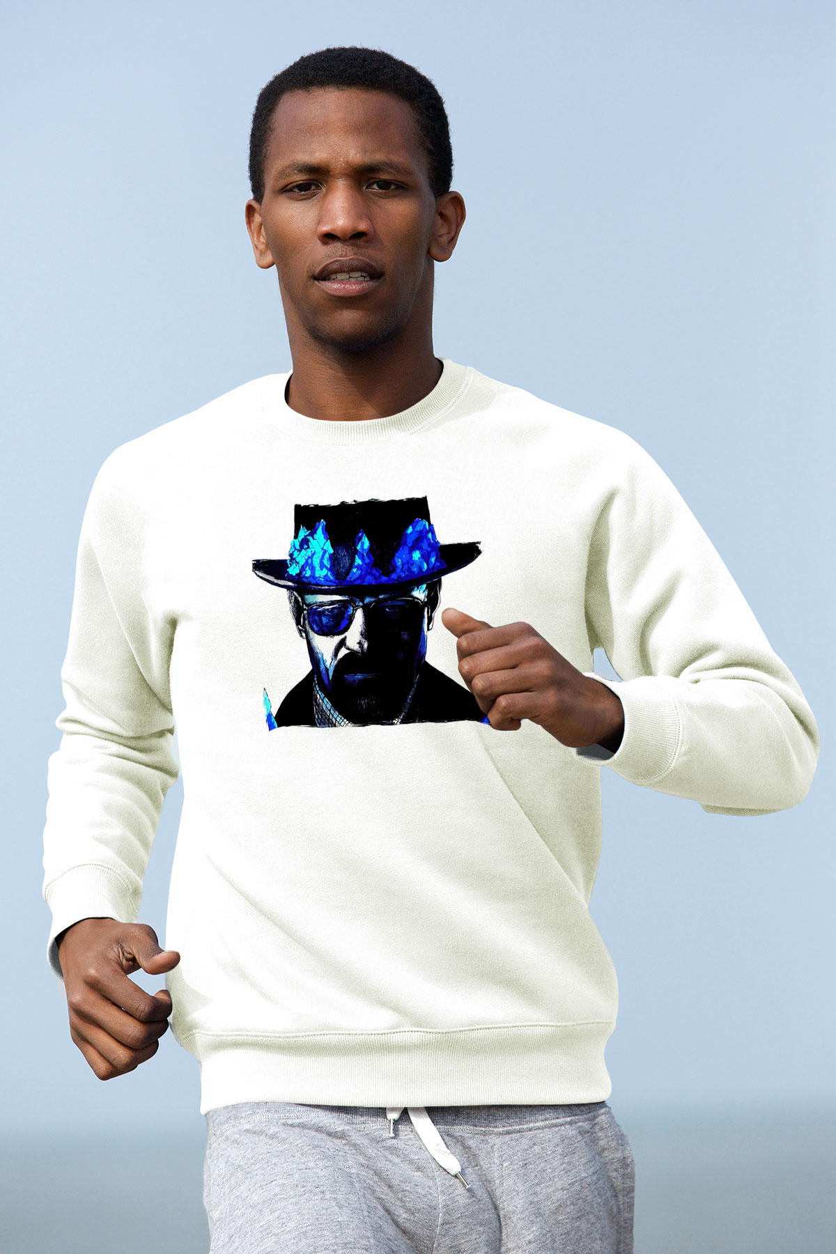 Breaking Bad Heisenberg Beyaz Unisex Sweatshirt