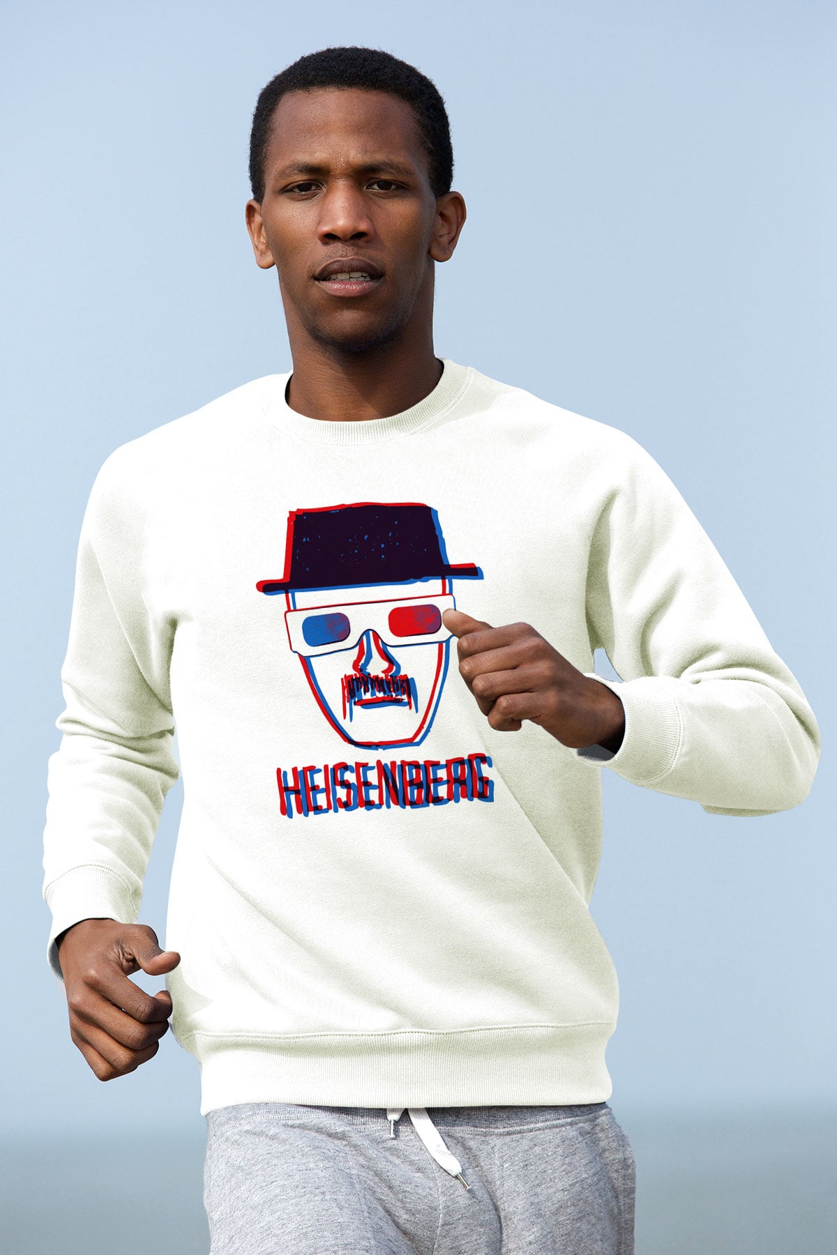 Breaking Bad Heisenberg Beyaz Unisex Sweatshirt