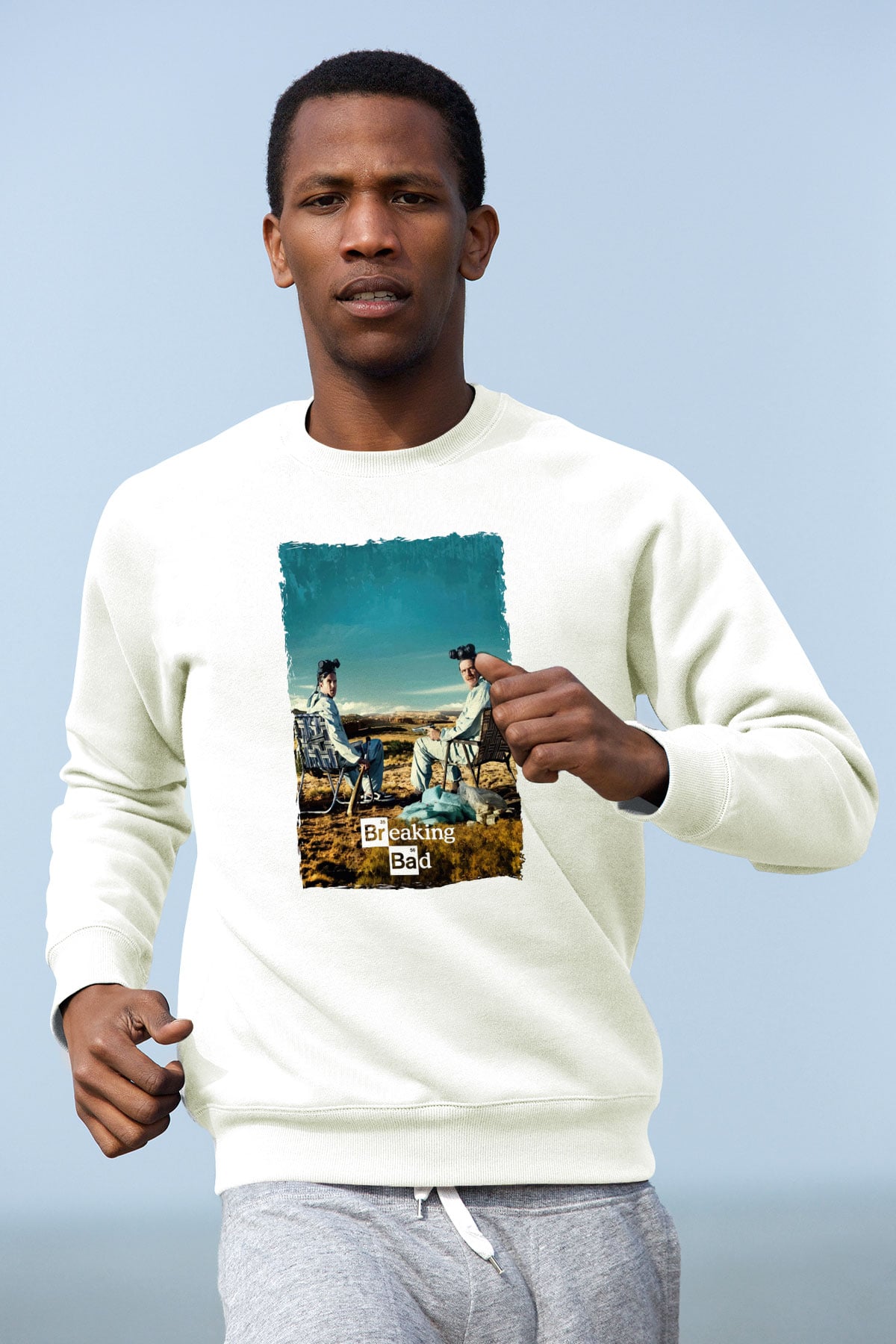 Breaking Bad Heisenberg Beyaz Unisex Sweatshirt