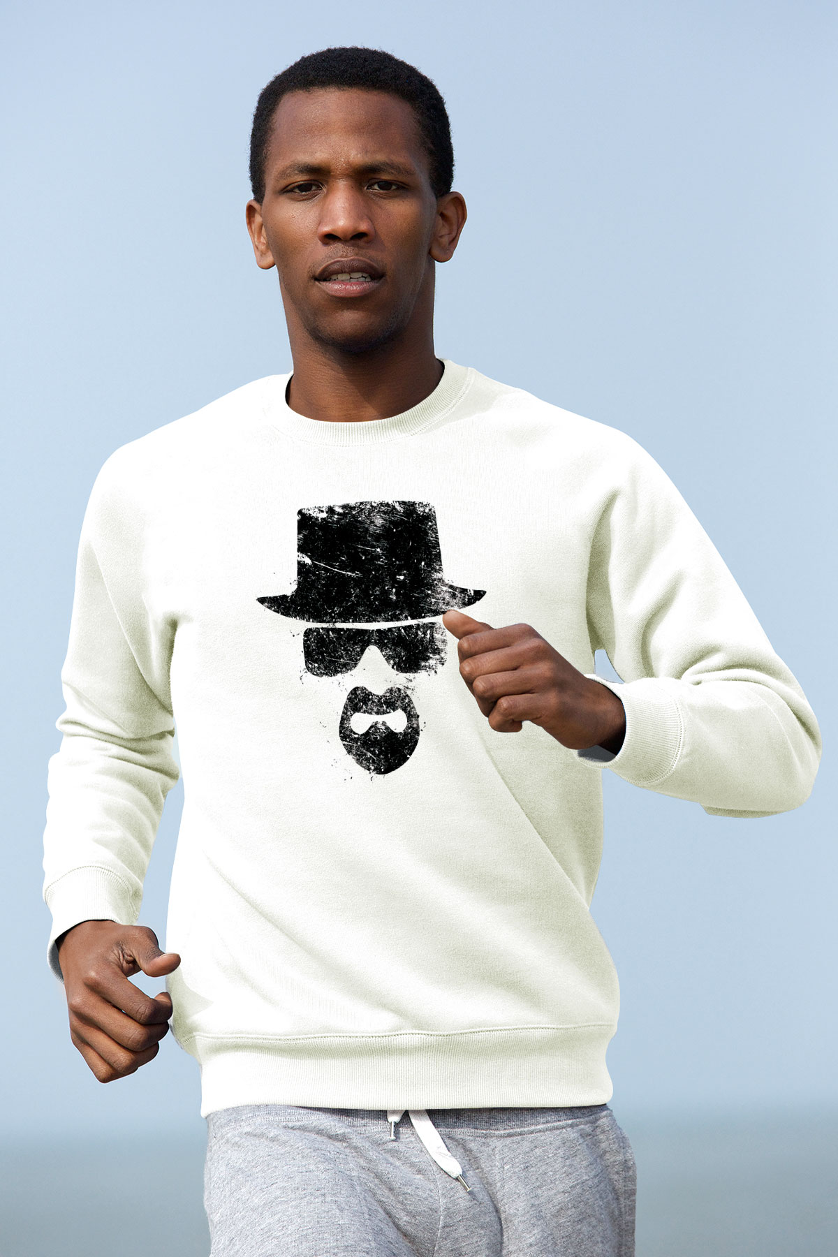 Breaking Bad Heisenberg Beyaz Unisex Sweatshirt