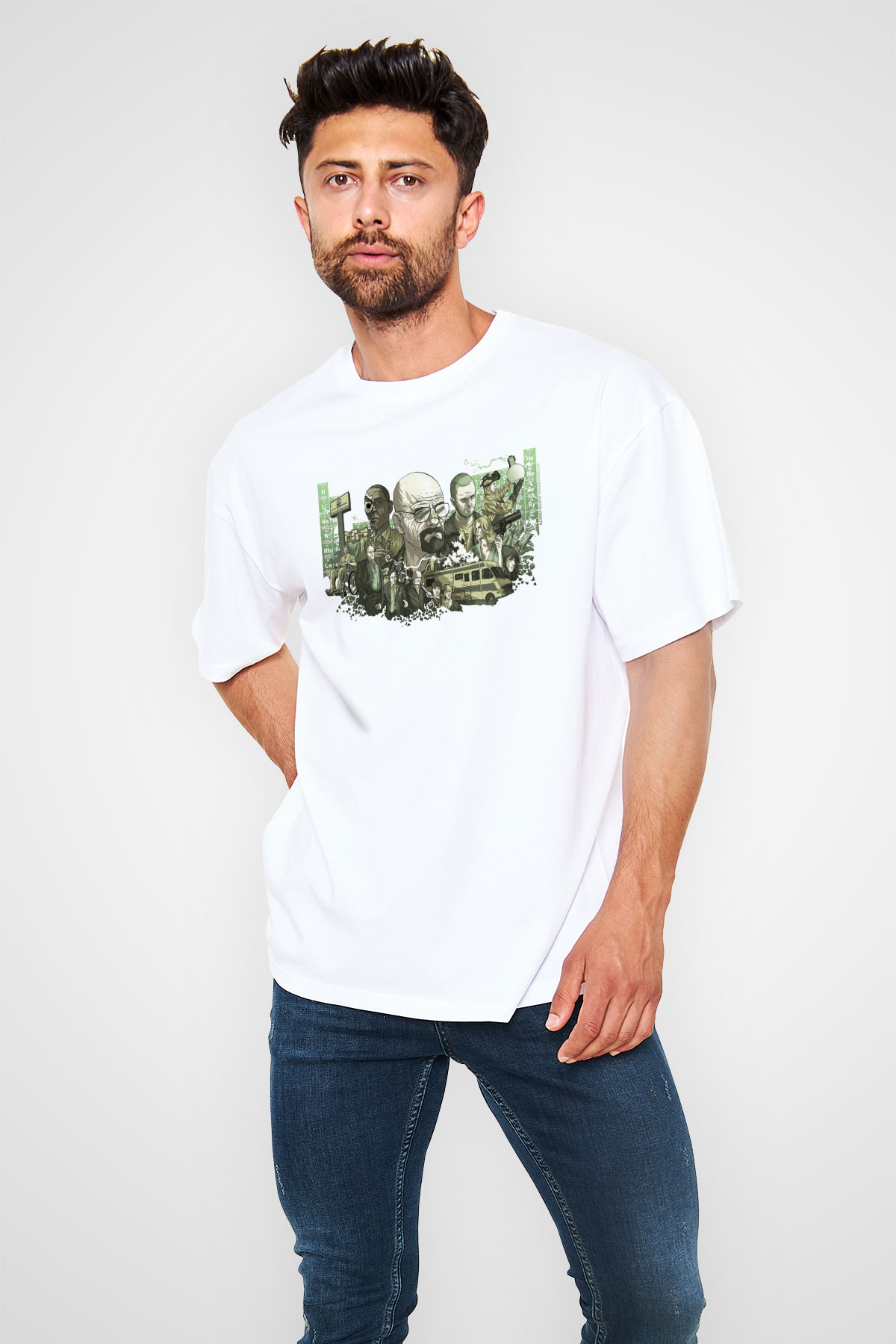 Breaking Bad Heisenberg Beyaz Unisex Tişört T-Shirt