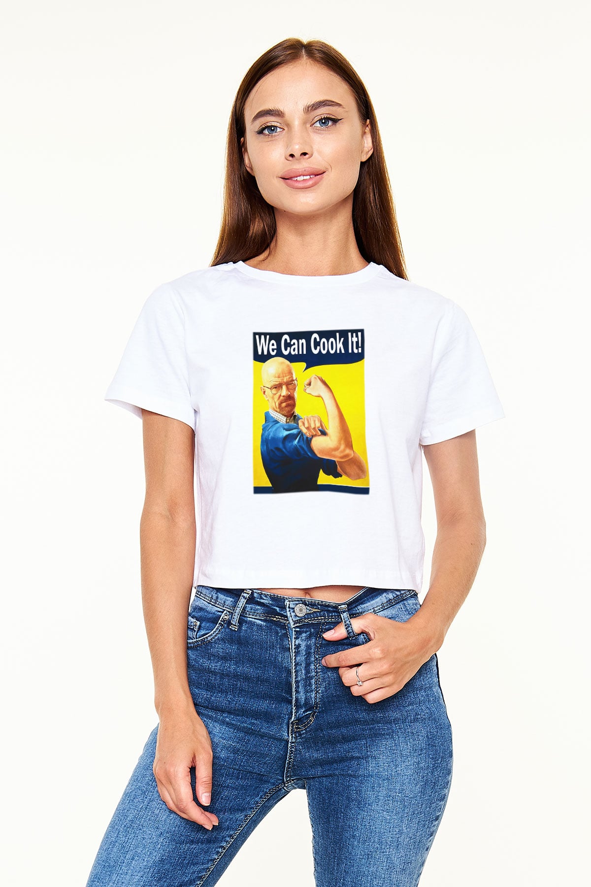 Breaking Bad Heisenberg Cook Beyaz Croptop Tişört