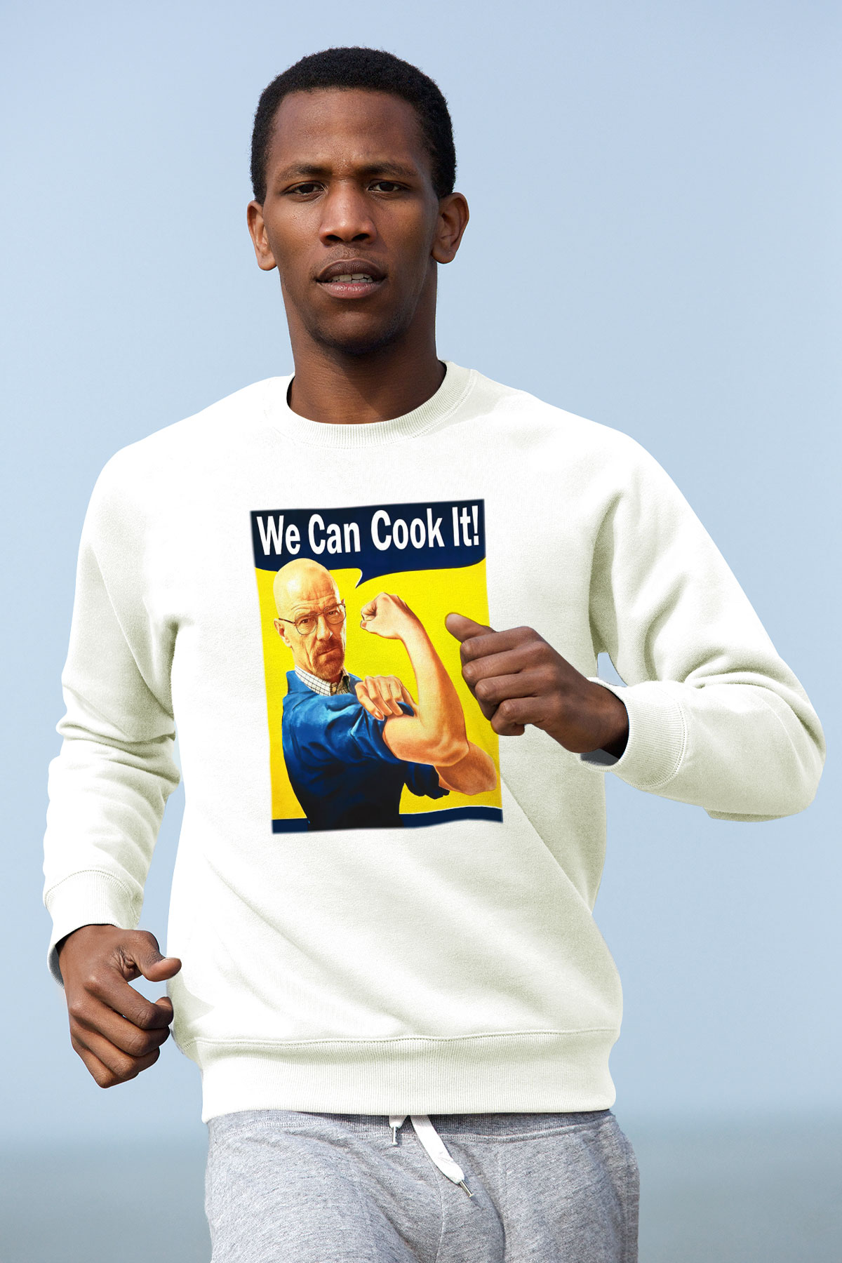Breaking Bad Heisenberg Cook Beyaz Unisex Sweatshirt