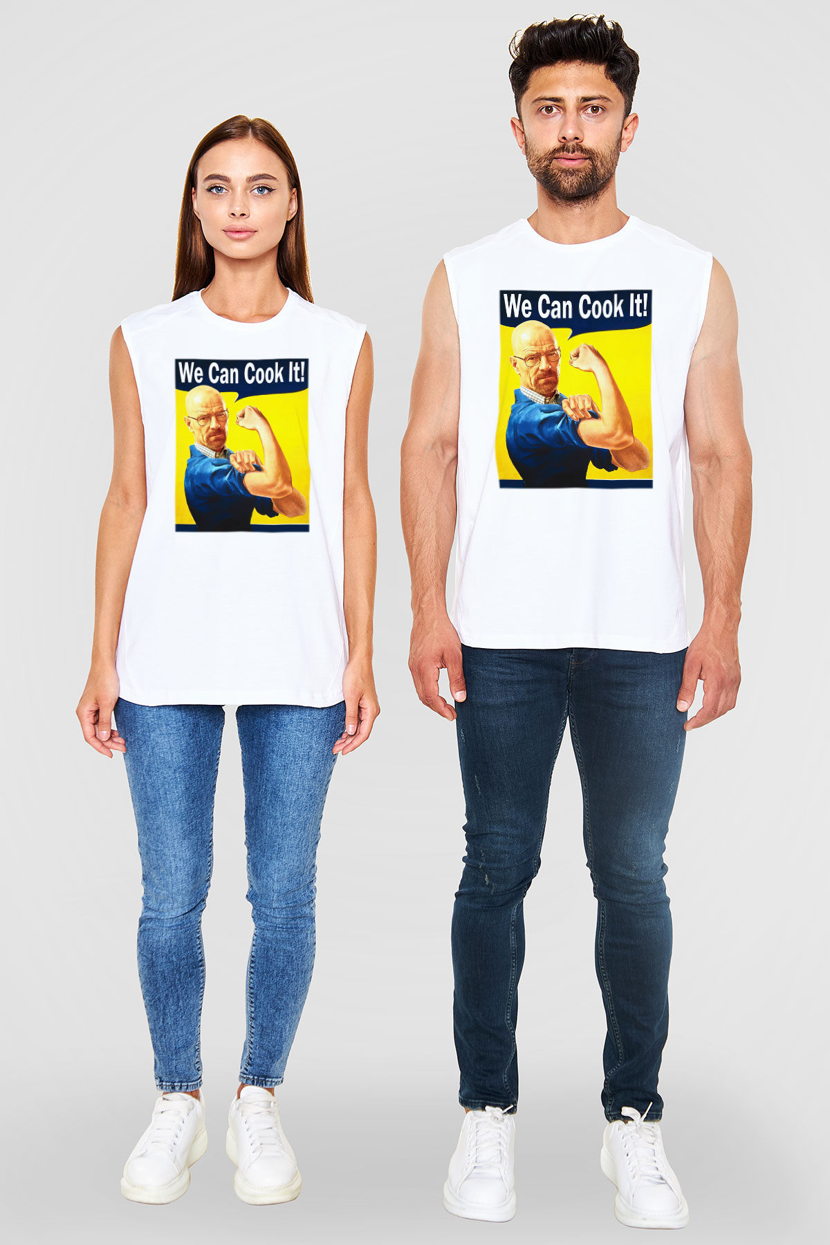 Breaking Bad Heisenberg Cook Beyaz Unisex Kolsuz Tişört