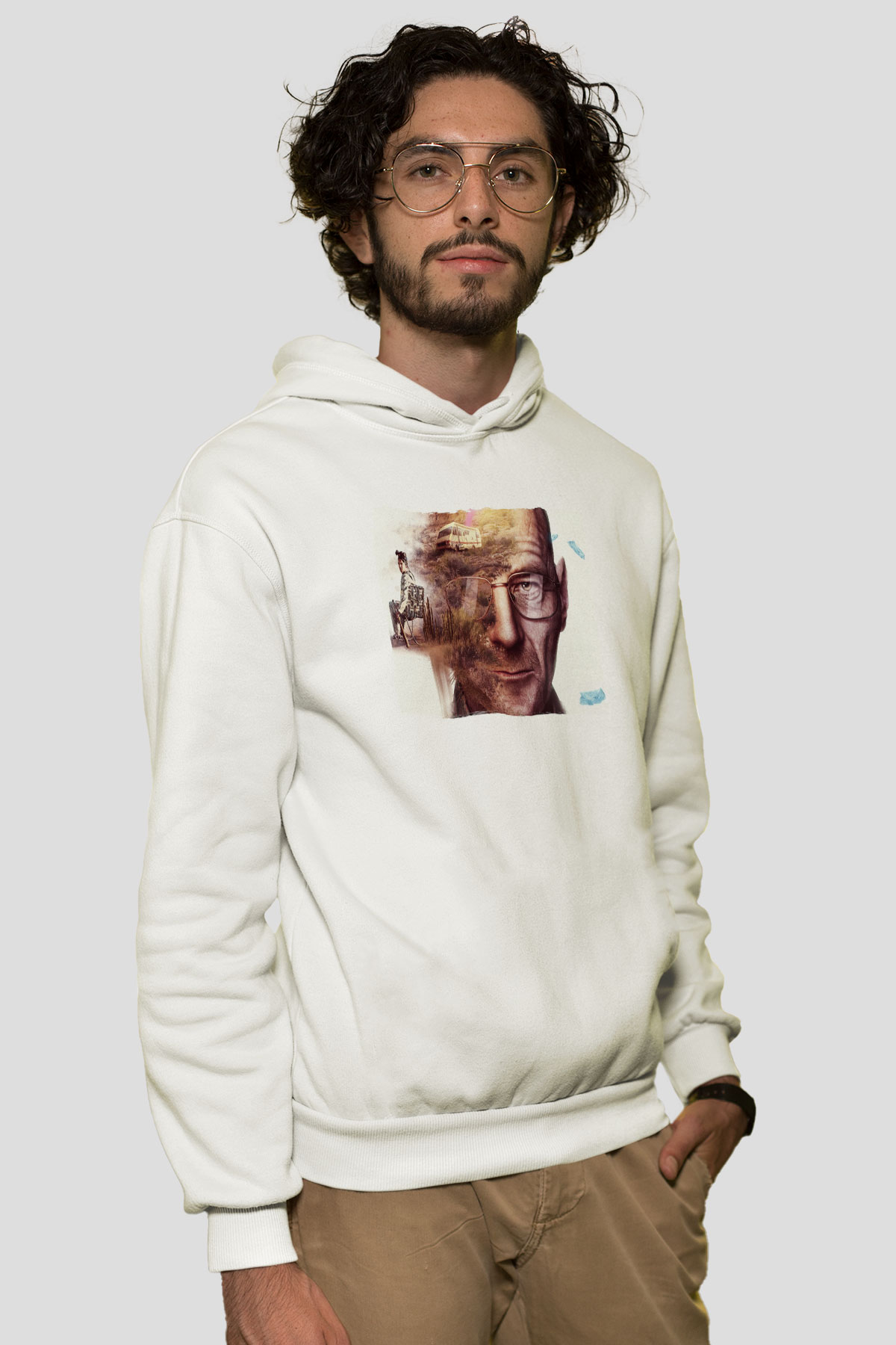 Breaking Bad Heisenberg Heisenberg Beyaz Unisex Hoodie