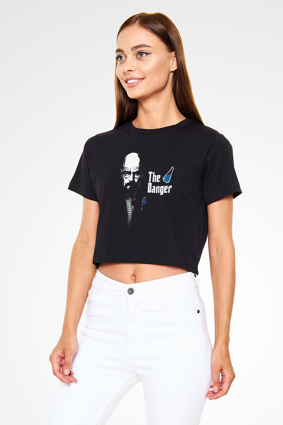 Breaking Bad Heisenberg Siyah  Crop Top Tişört