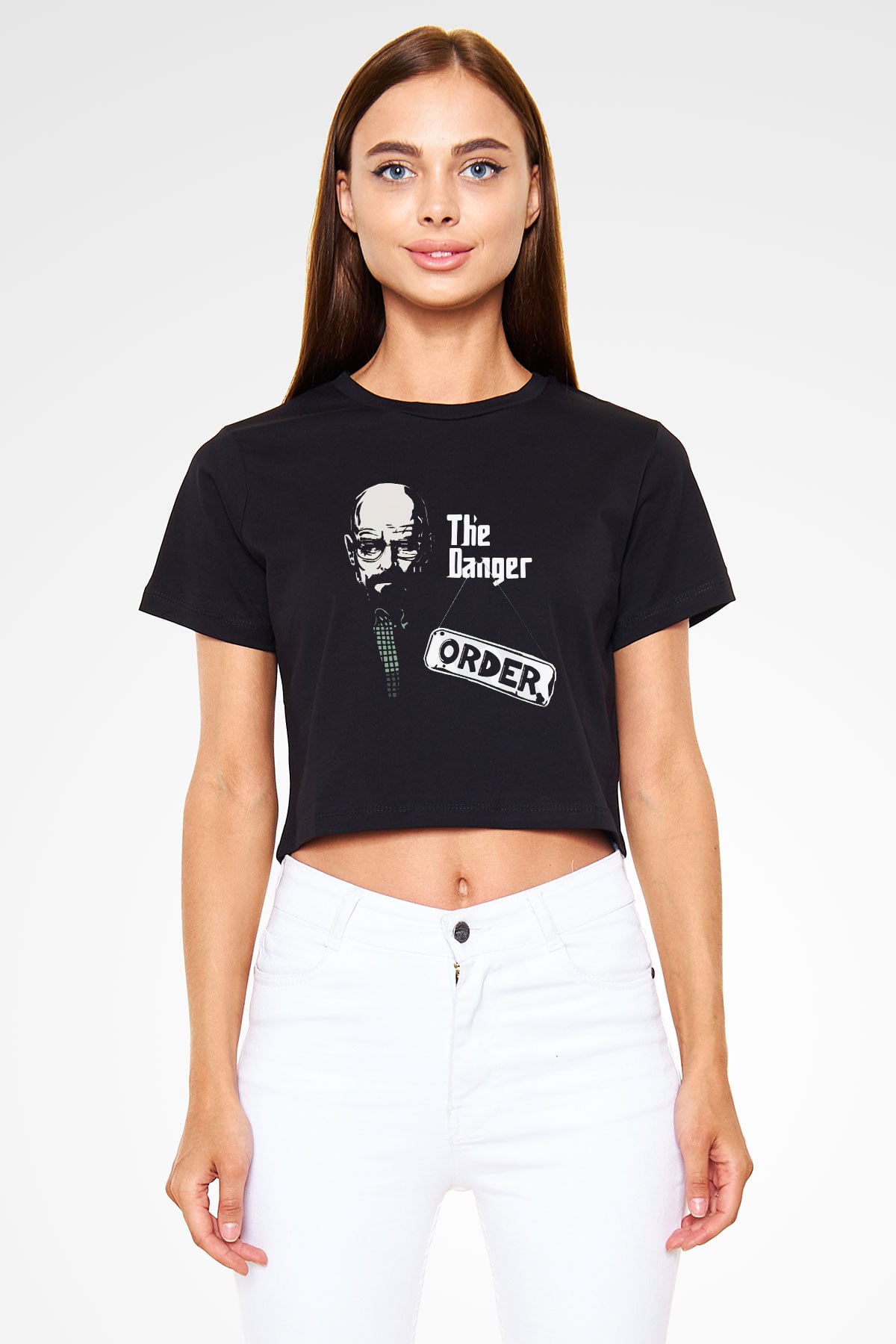 Breaking Bad Heisenberg Siyah Crop Top Tişört