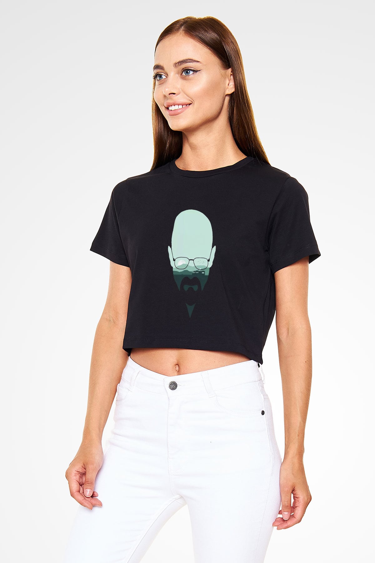 Breaking Bad Heisenberg Siyah Crop Top Tişört