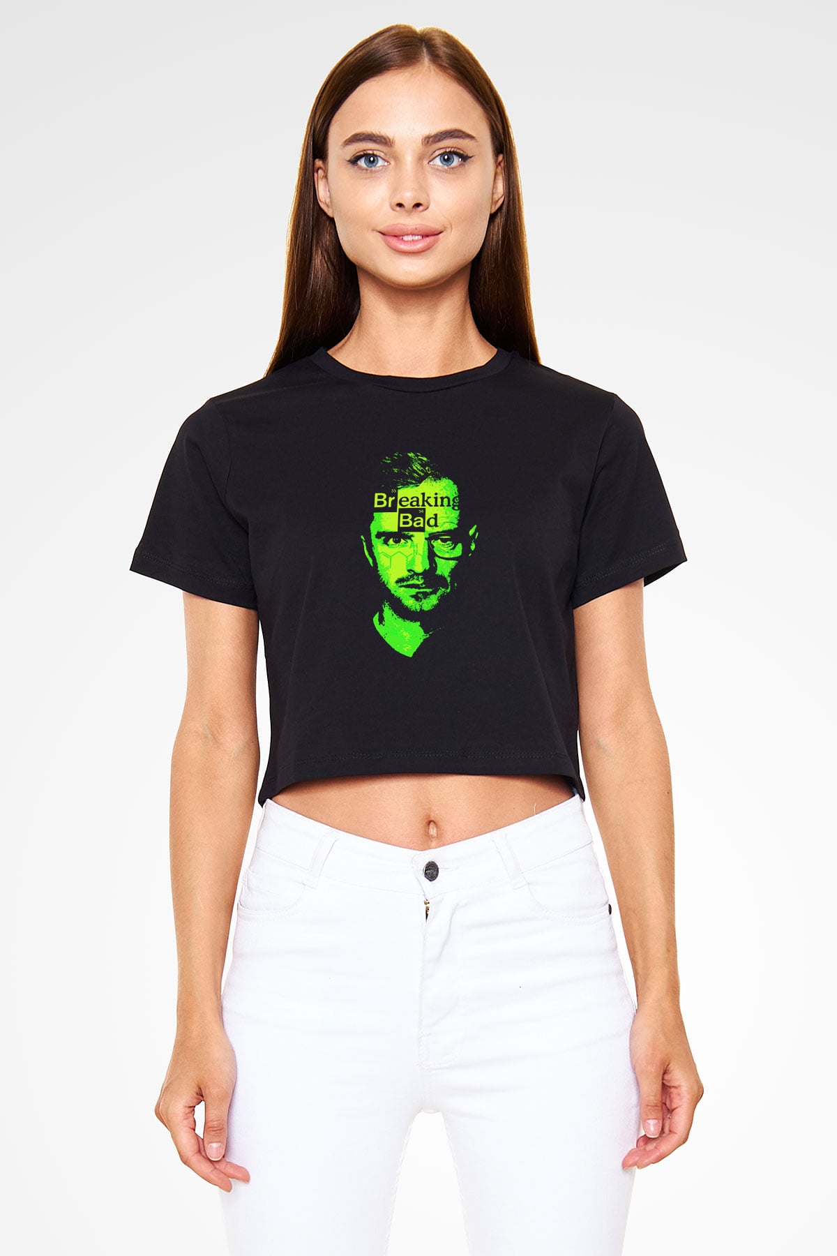 Breaking Bad Heisenberg Siyah Crop Top Tişört