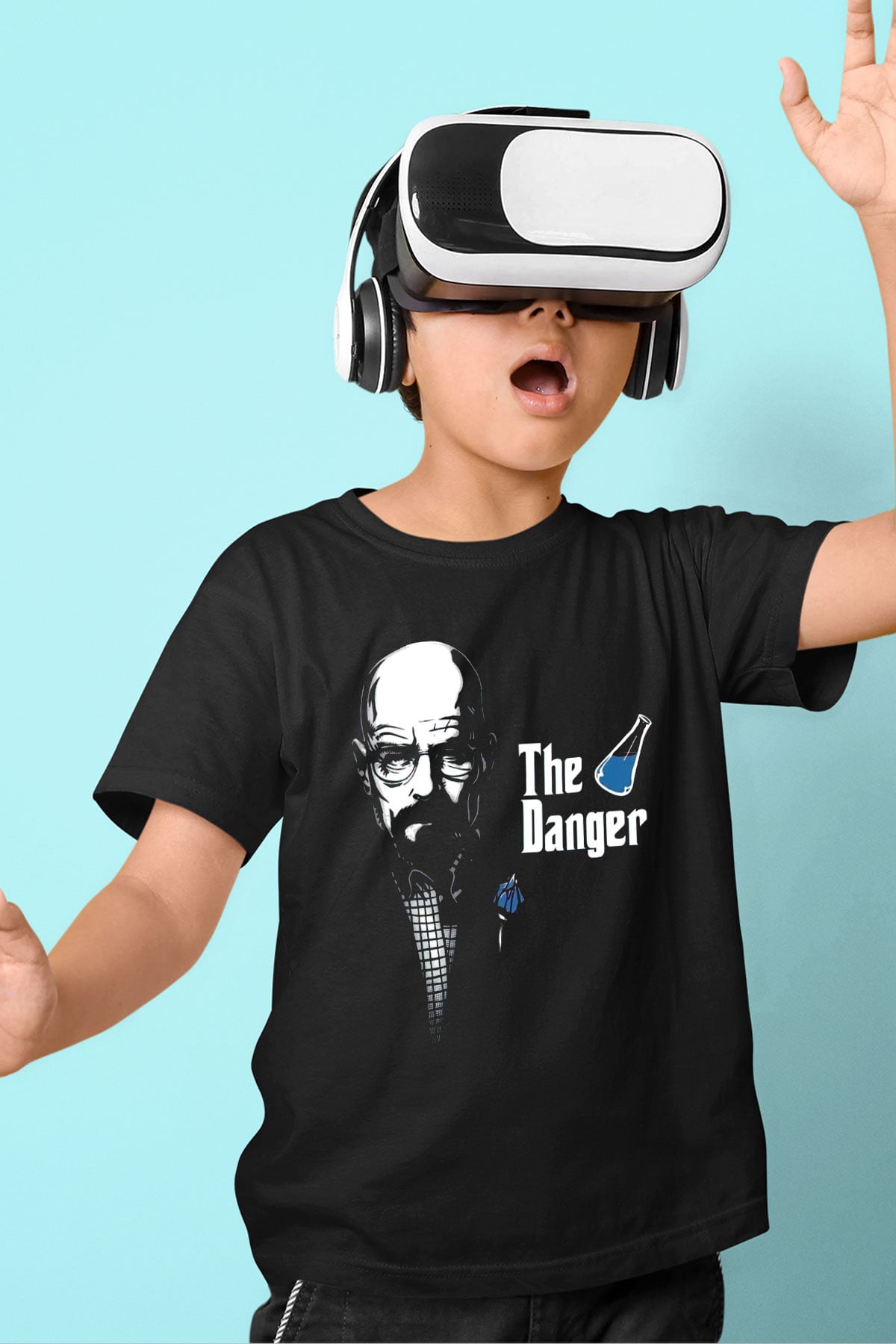 Breaking Bad Heisenberg Siyah Unisex Çocuk Tişört