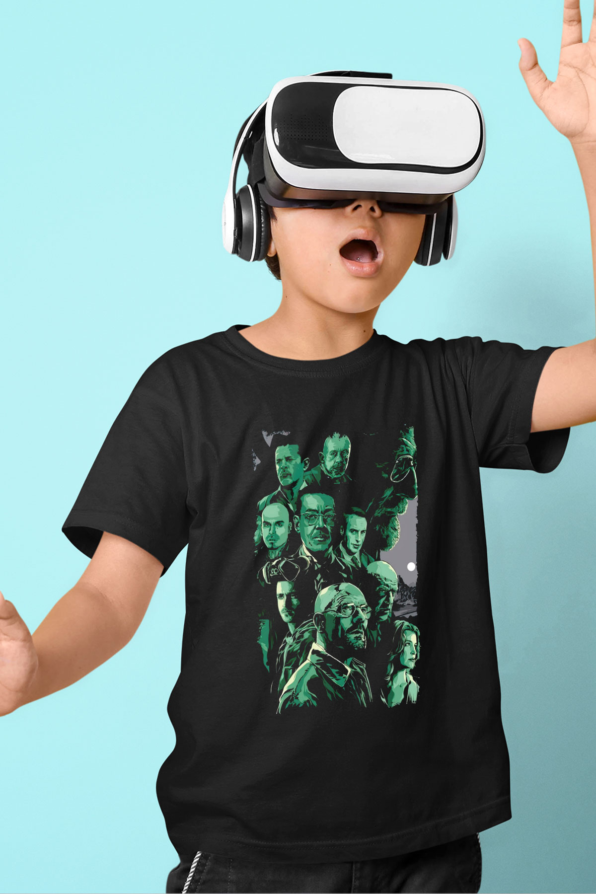 Breaking Bad Heisenberg Siyah Unisex Çocuk Tişört