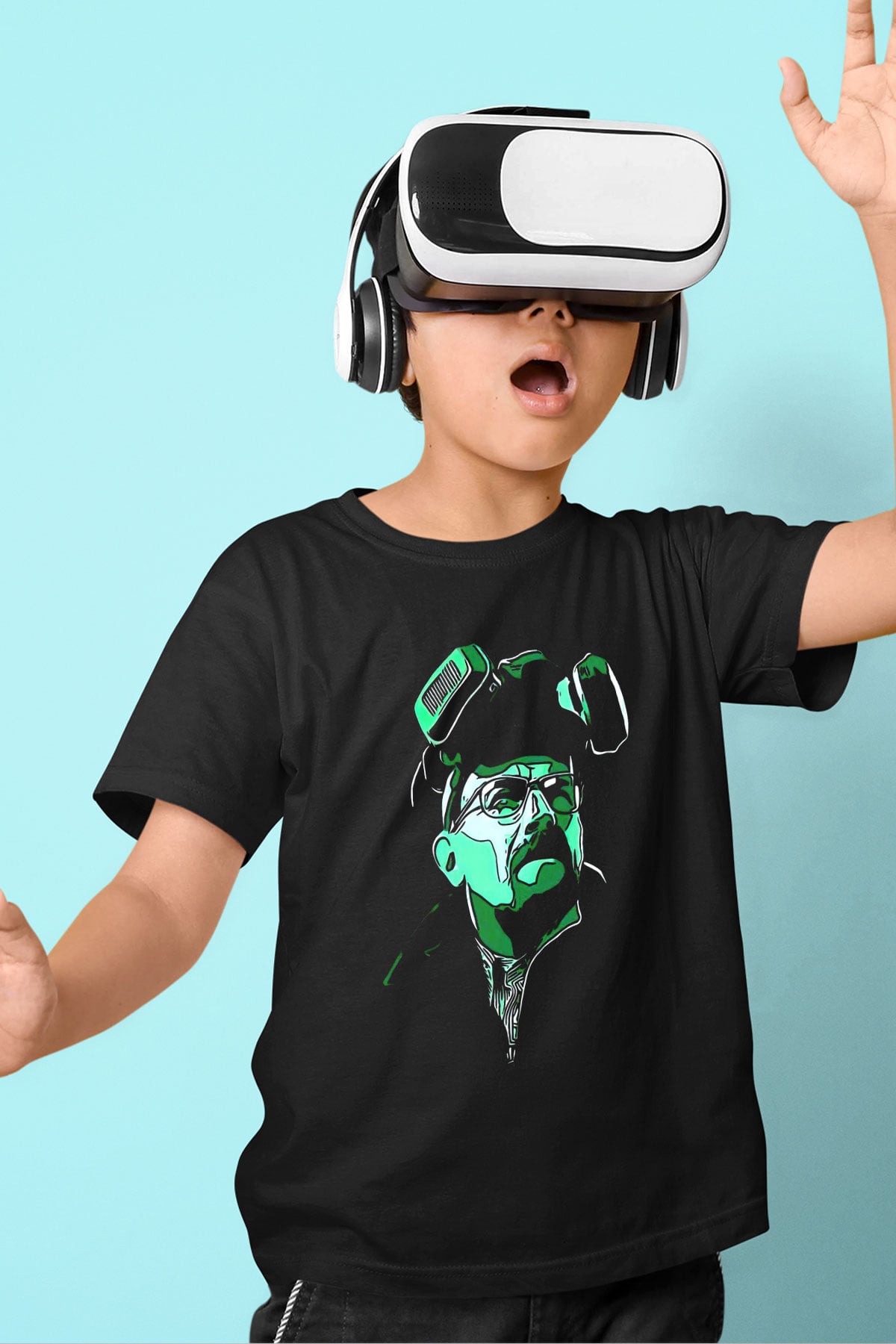 Breaking Bad Heisenberg Siyah Unisex Çocuk Tişört
