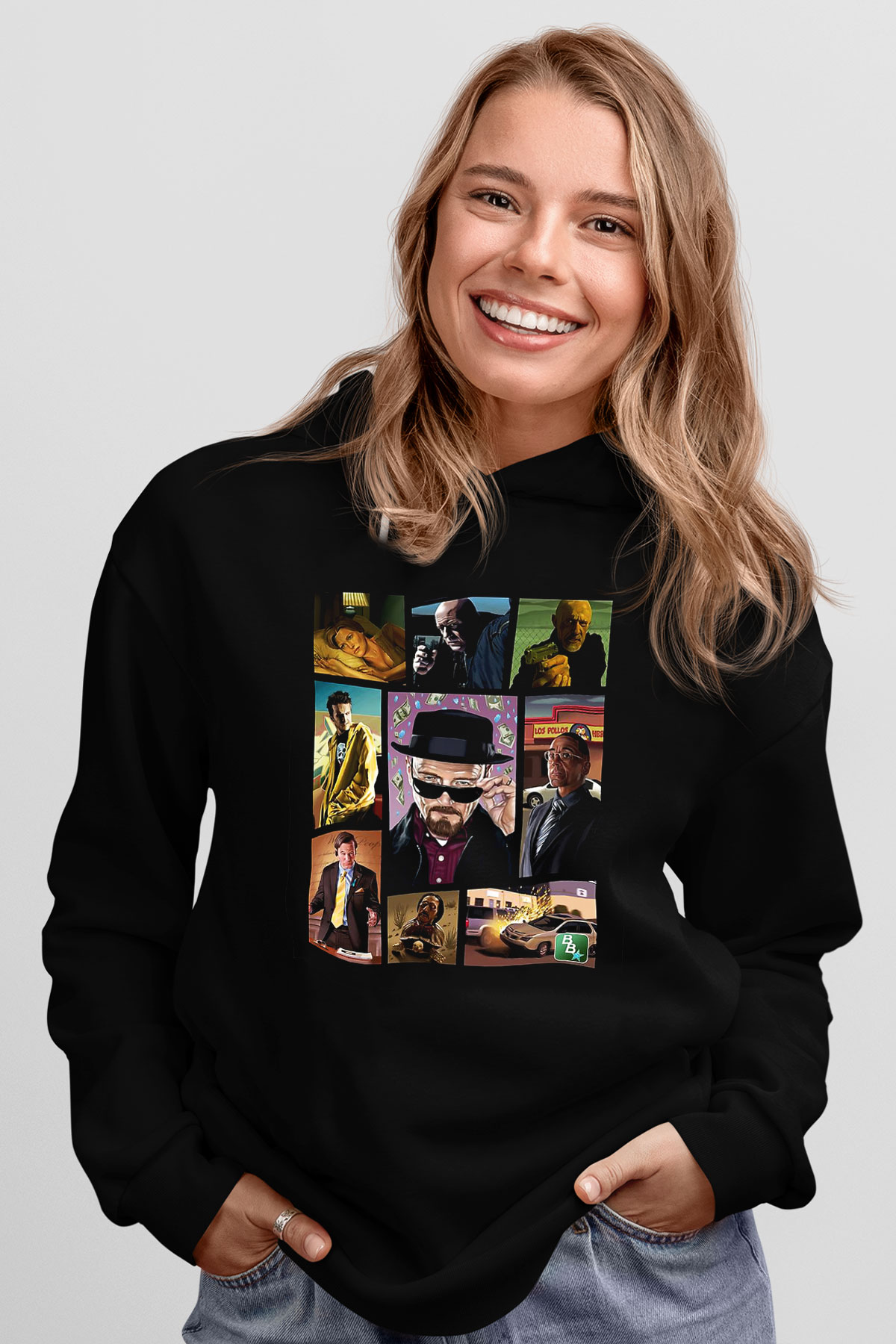 Breaking Bad Heisenberg Siyah Unisex Hoodie