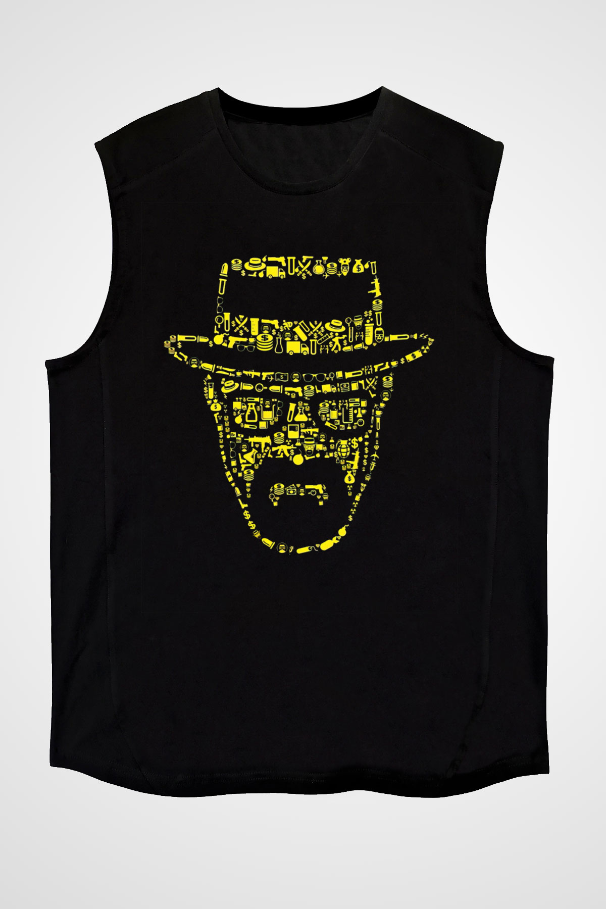 Breaking Bad Heisenberg Siyah Unisex Kolsuz Tişört