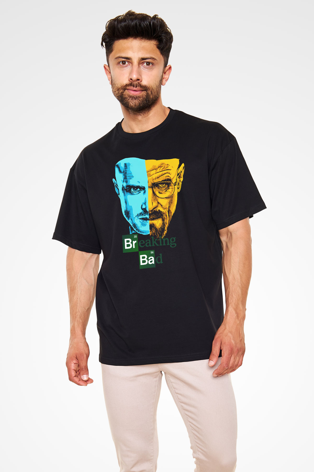Breaking Bad Heisenberg Siyah Unisex Oversize Tişört T-Shirt