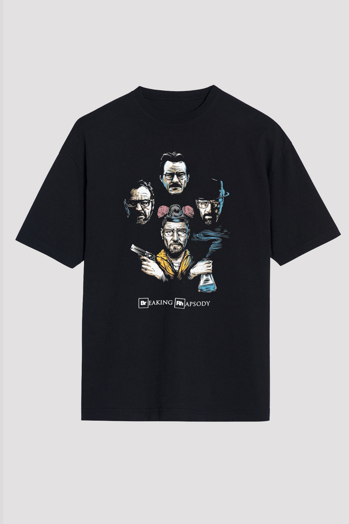 Breaking Bad Heisenberg Siyah Unisex Oversize Tişört T-Shirt