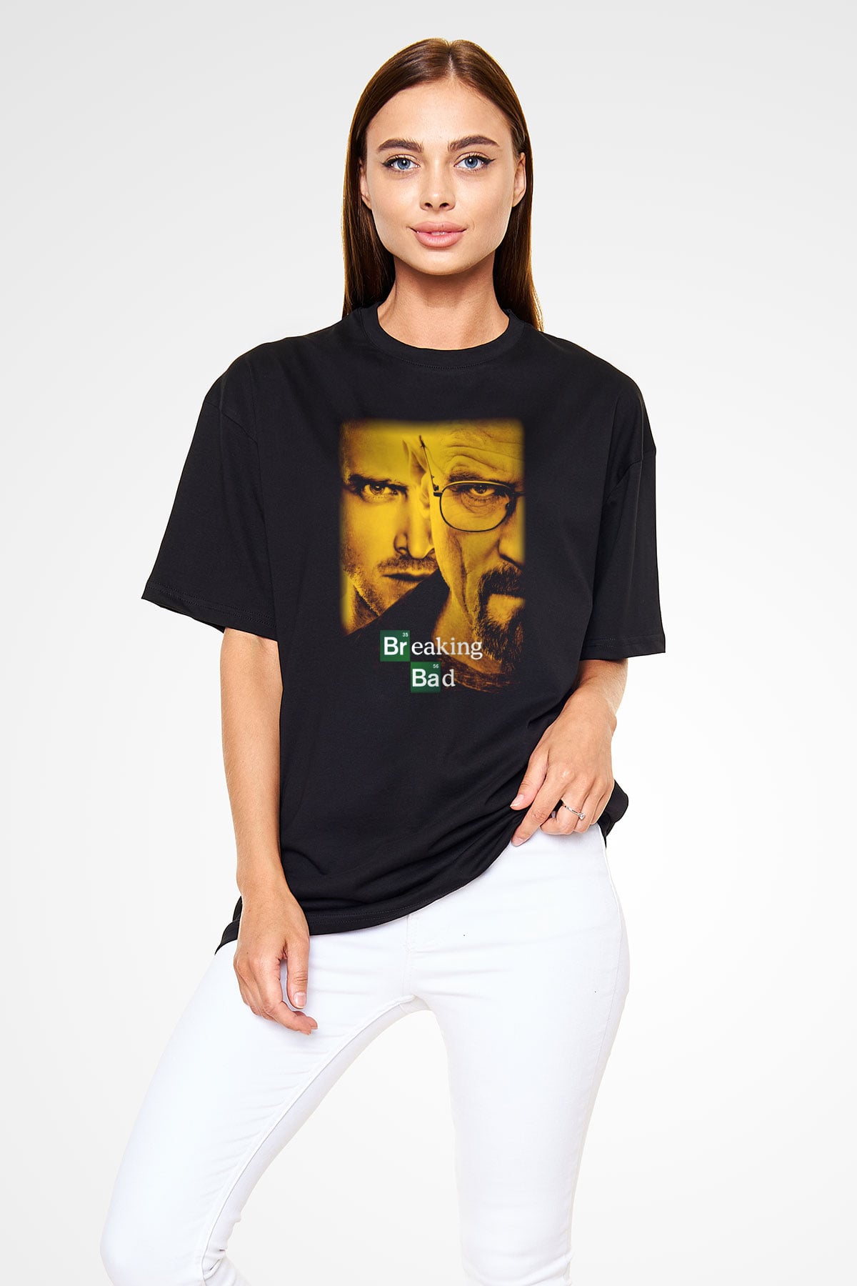 Breaking Bad Heisenberg Siyah Unisex Oversize Tişört T-Shirt