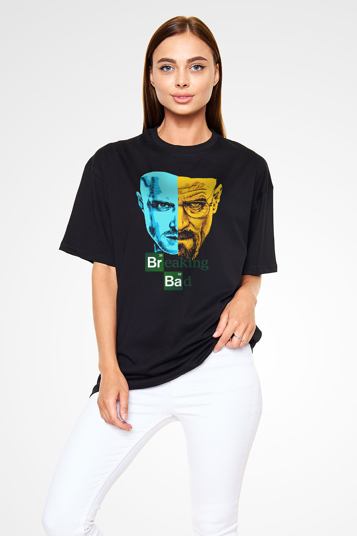 Breaking Bad Heisenberg Siyah Unisex Oversize Tişört T-Shirt