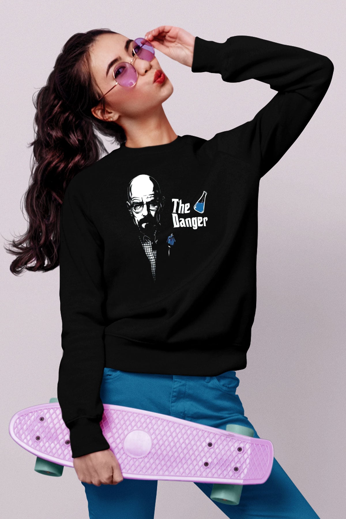 Breaking Bad Heisenberg Siyah Unisex Sweatshirt