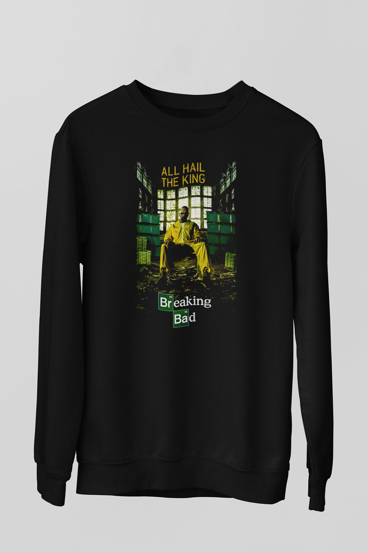 Breaking Bad Heisenberg Siyah Unisex Sweatshirt