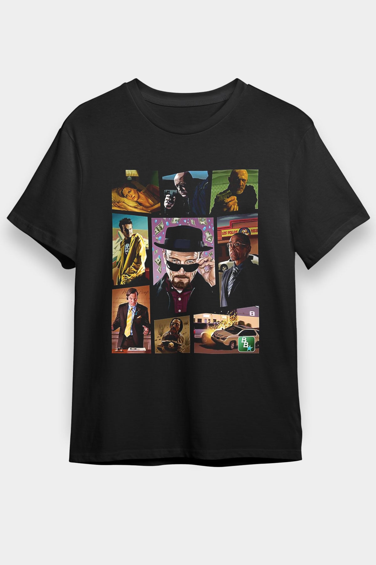 Breaking Bad Heisenberg Siyah Unisex Tişört T-Shirt