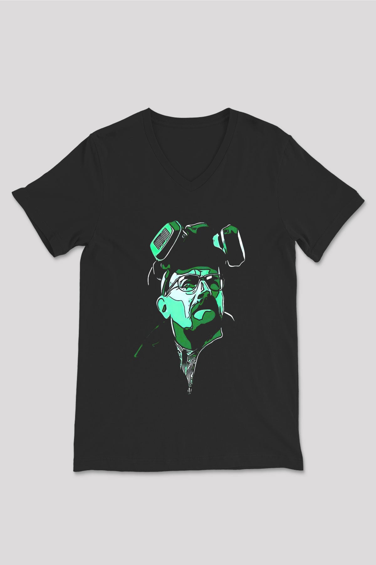 Breaking Bad Heisenberg Siyah Unisex V Yaka Tişört