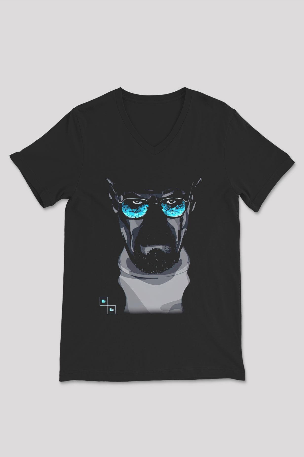 Breaking Bad Heisenberg Siyah Unisex V Yaka Tişört