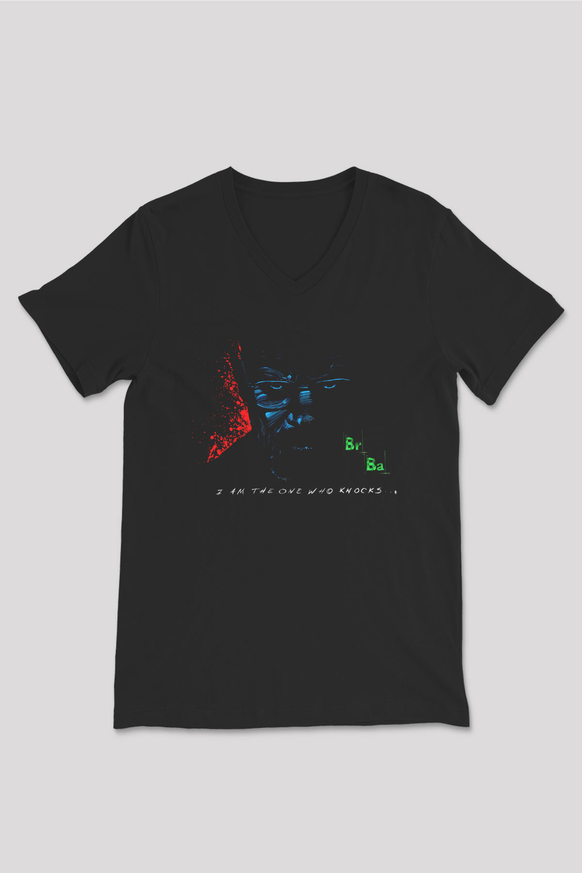 Breaking Bad Heisenberg Siyah Unisex V Yaka Tişört