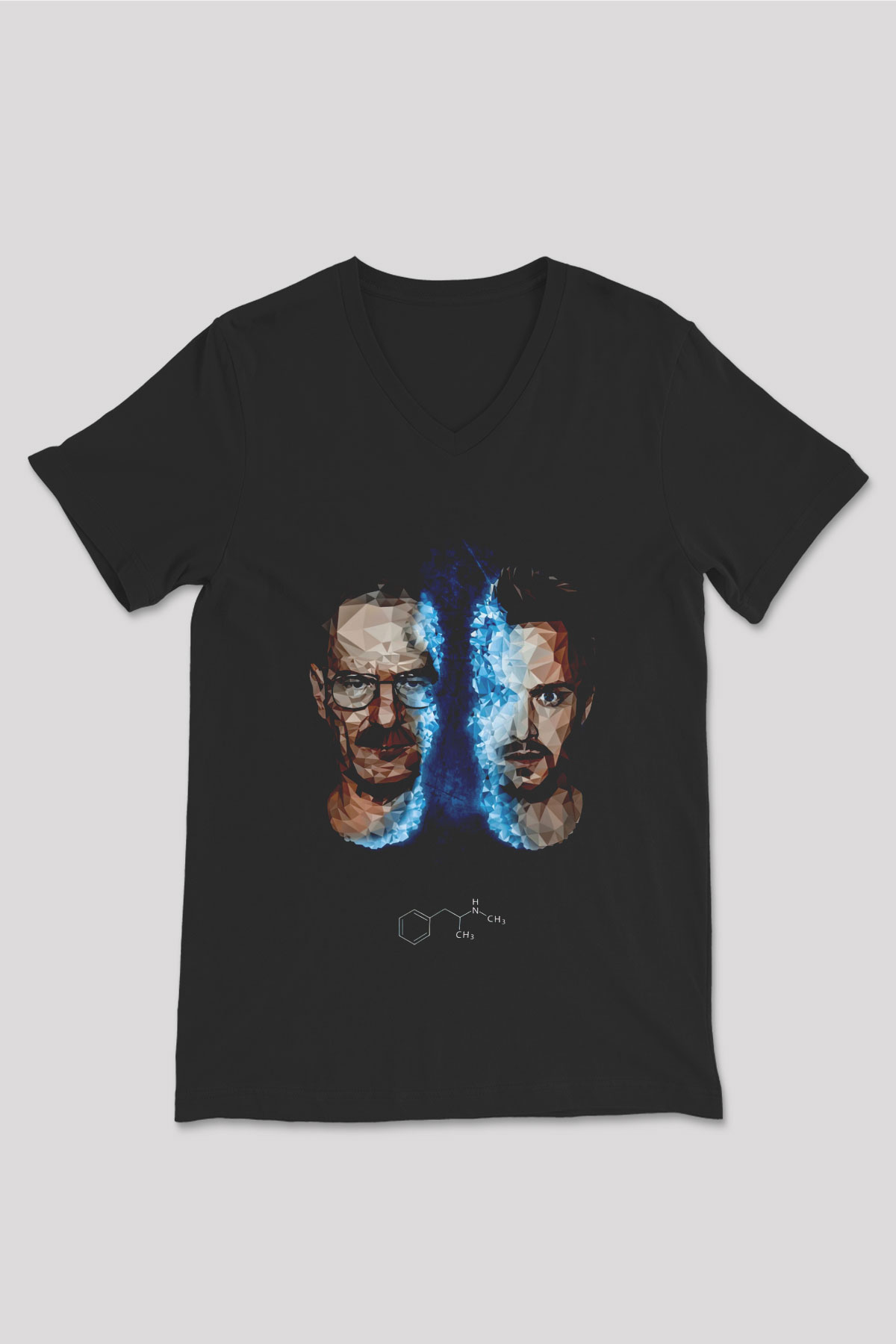 Breaking Bad Heisenberg Siyah Unisex V Yaka Tişört