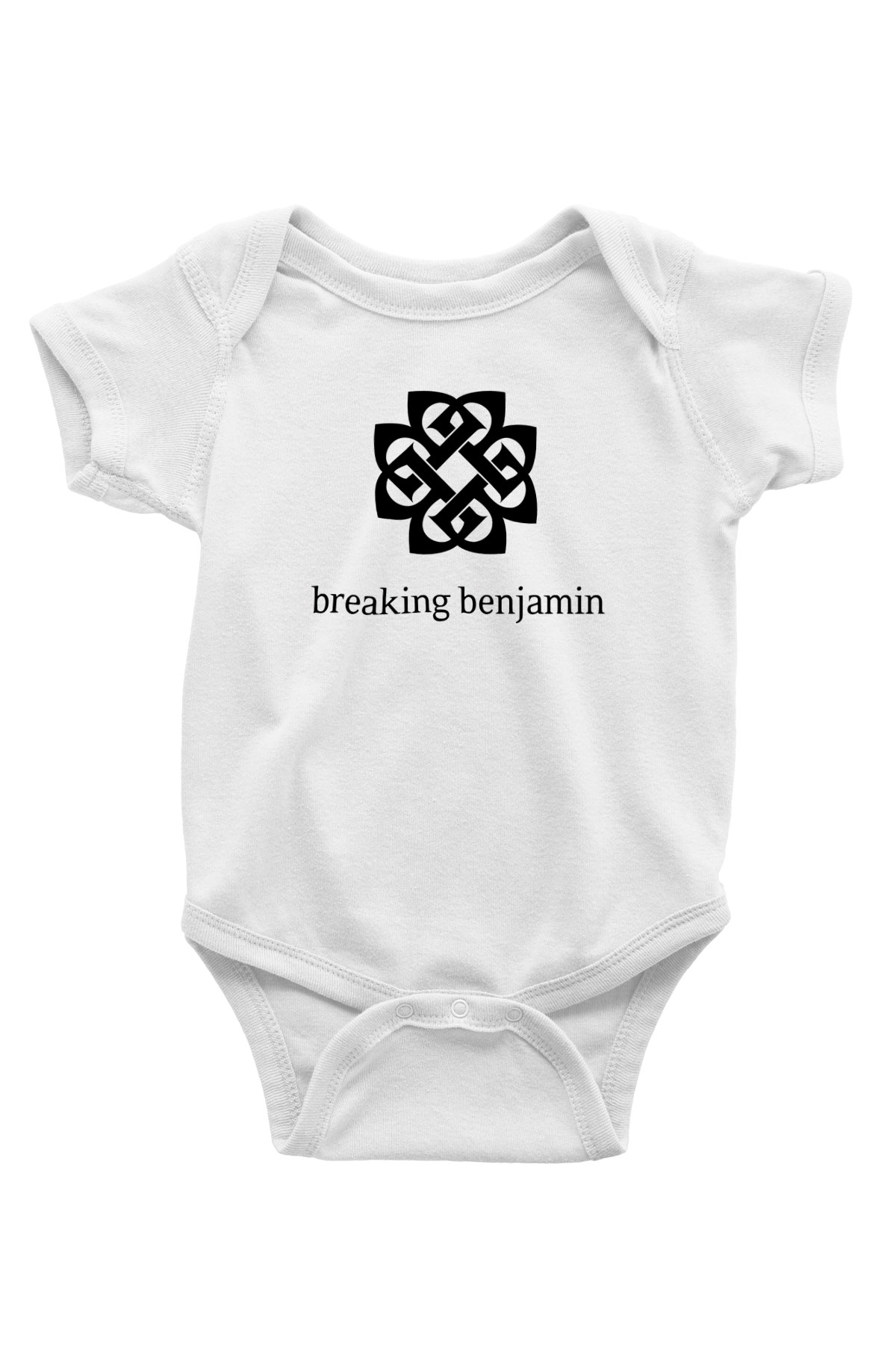 Breaking Benjamin Baskılı Beyaz Unisex Bebek Body - Zıbın