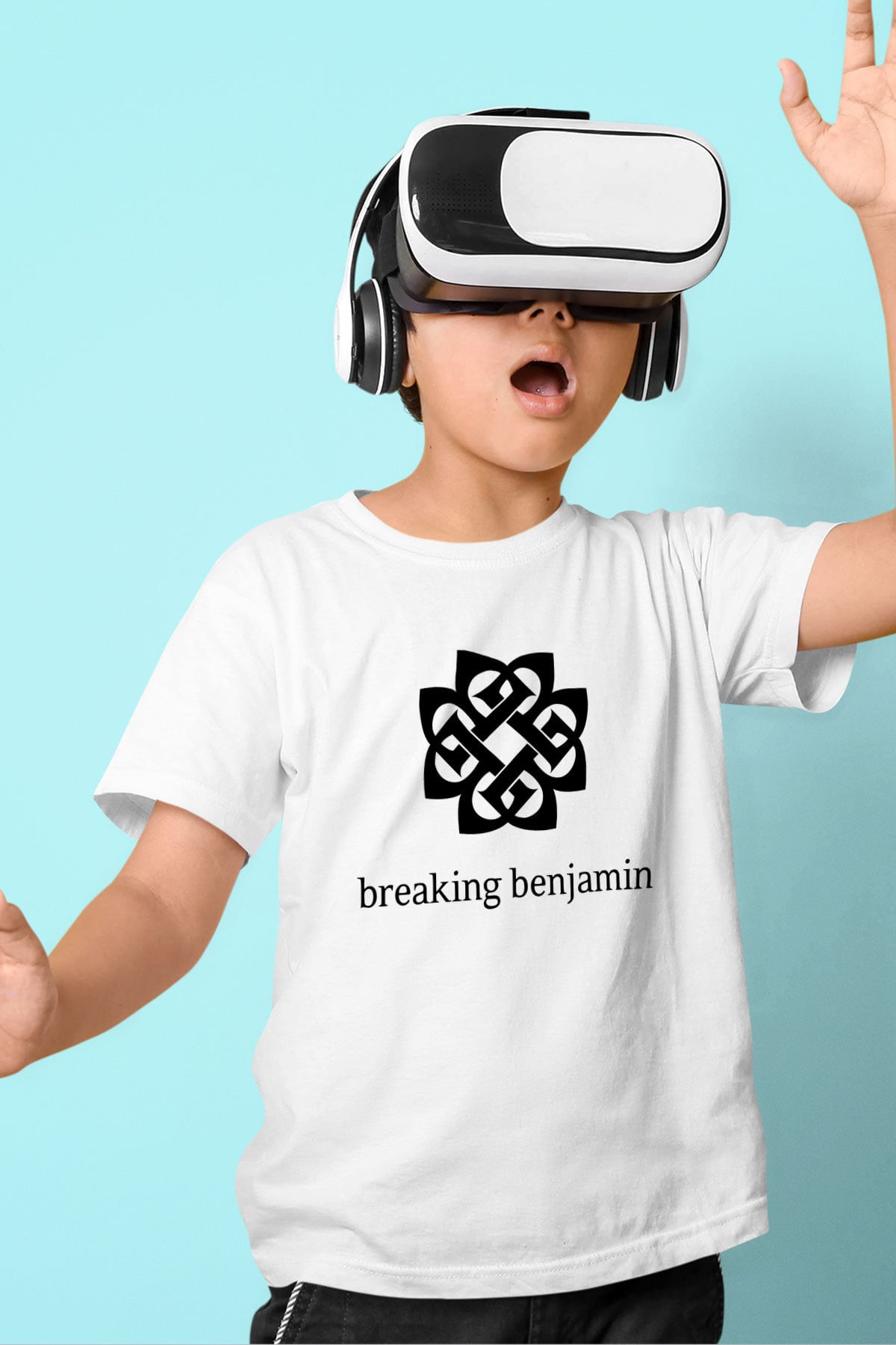Breaking Benjamin Baskılı Beyaz Unisex Çocuk Tişört