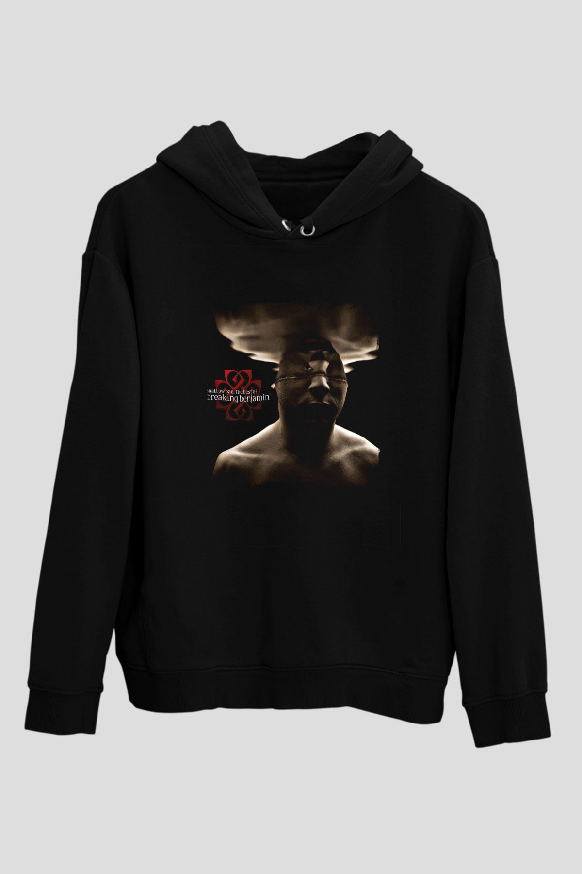 Breaking Benjamin Baskılı Unisex Siyah Hoodie