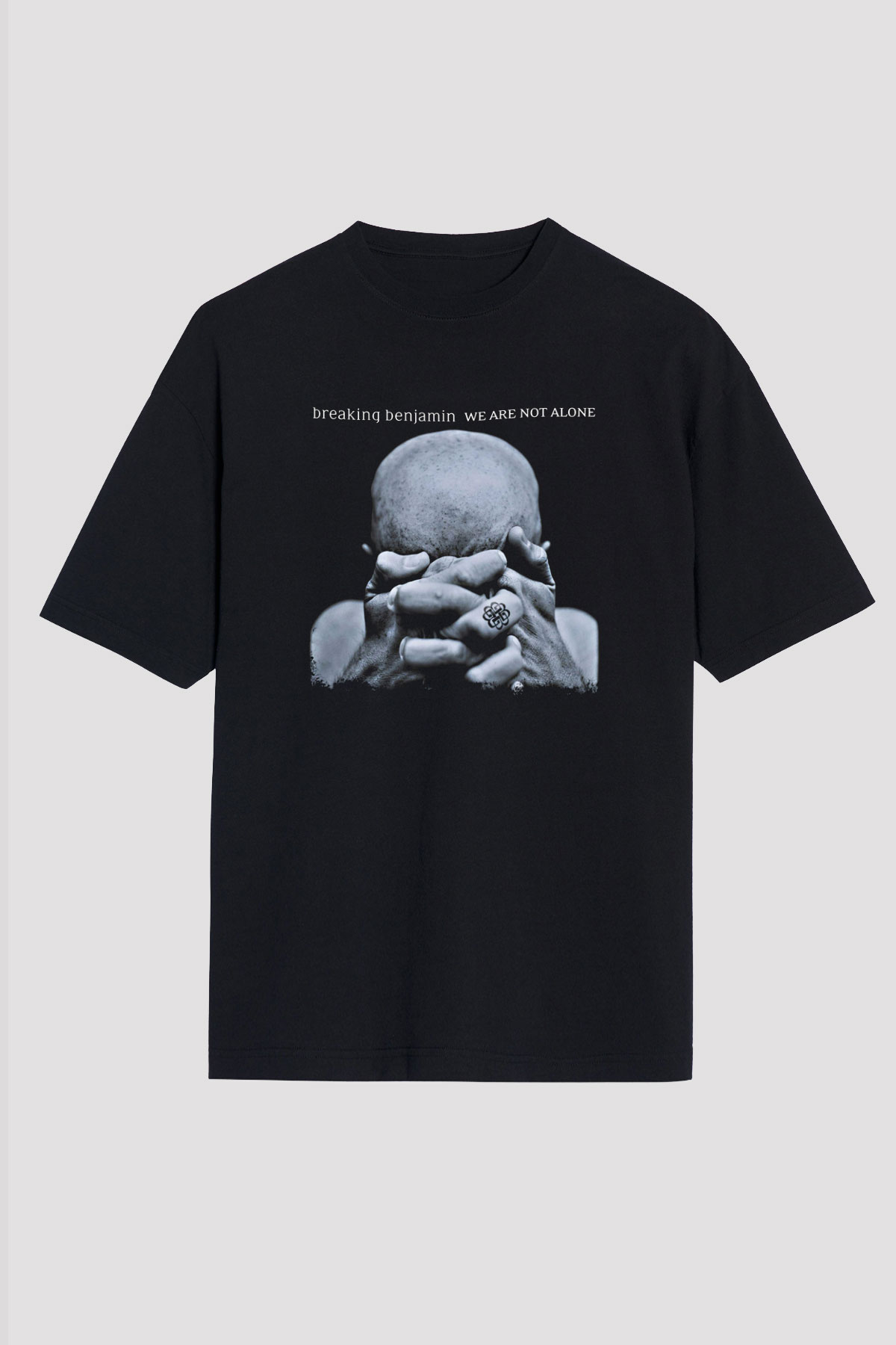Breaking Benjamin Baskılı Unisex Siyah Oversize Tişört