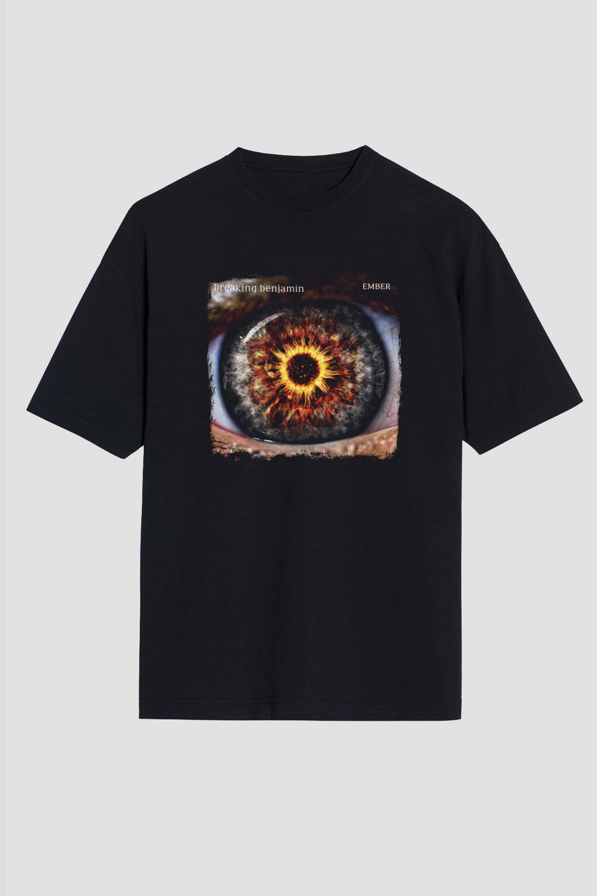 Breaking Benjamin Baskılı Unisex Siyah Oversize Tişört