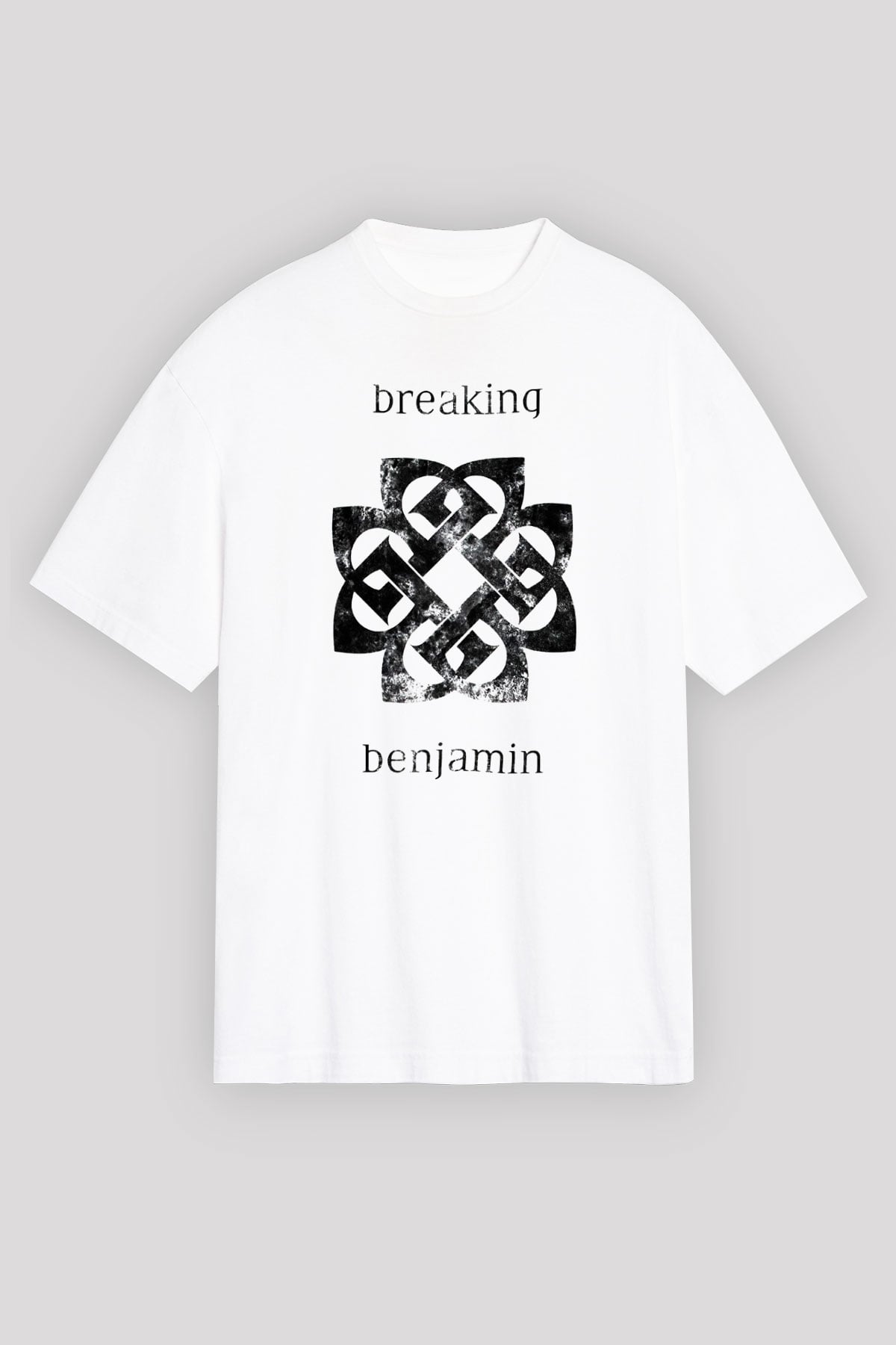 Breaking Benjamin Beyaz Unisex Oversize Tişört T-Shirt