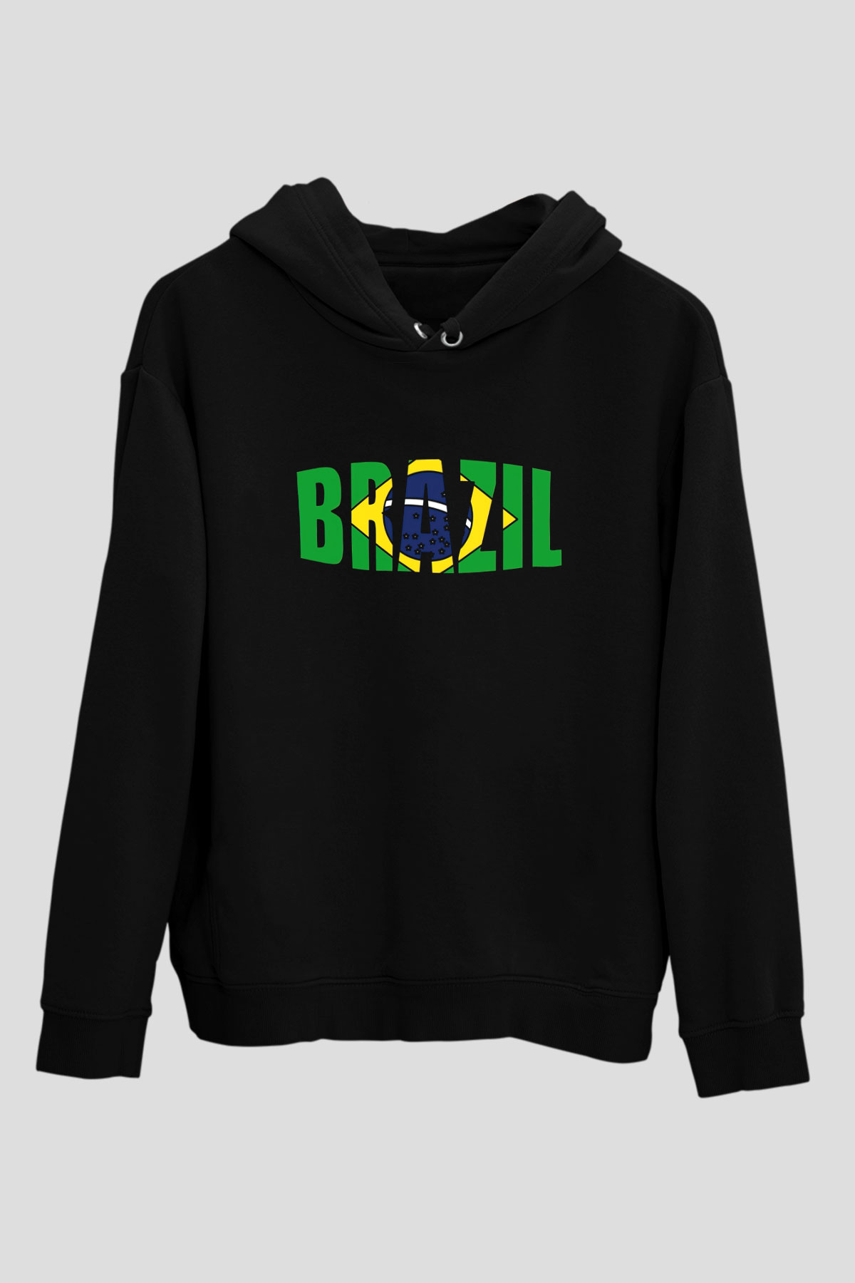 Brezilya Siyah Unisex Hoodie