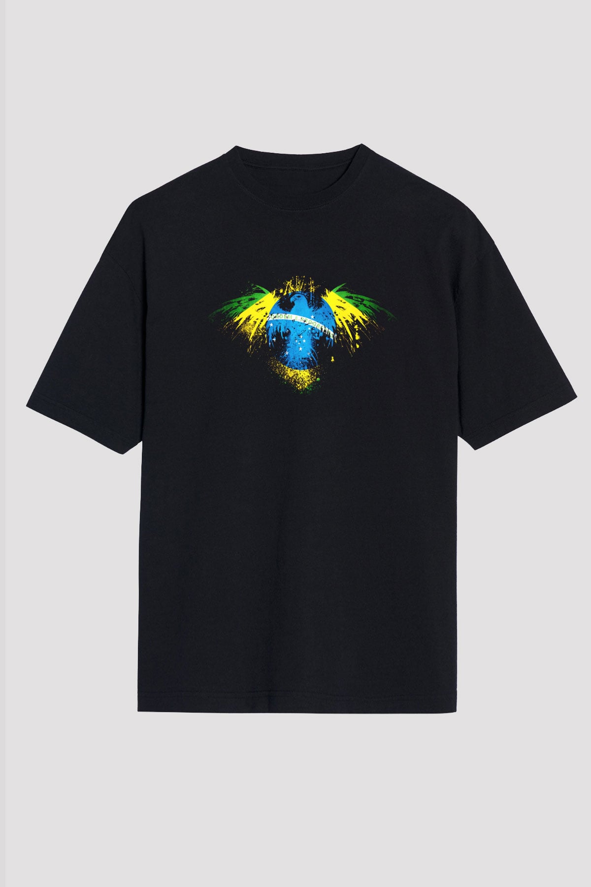 Brezilya Siyah Unisex Oversize Tişört T-Shirt