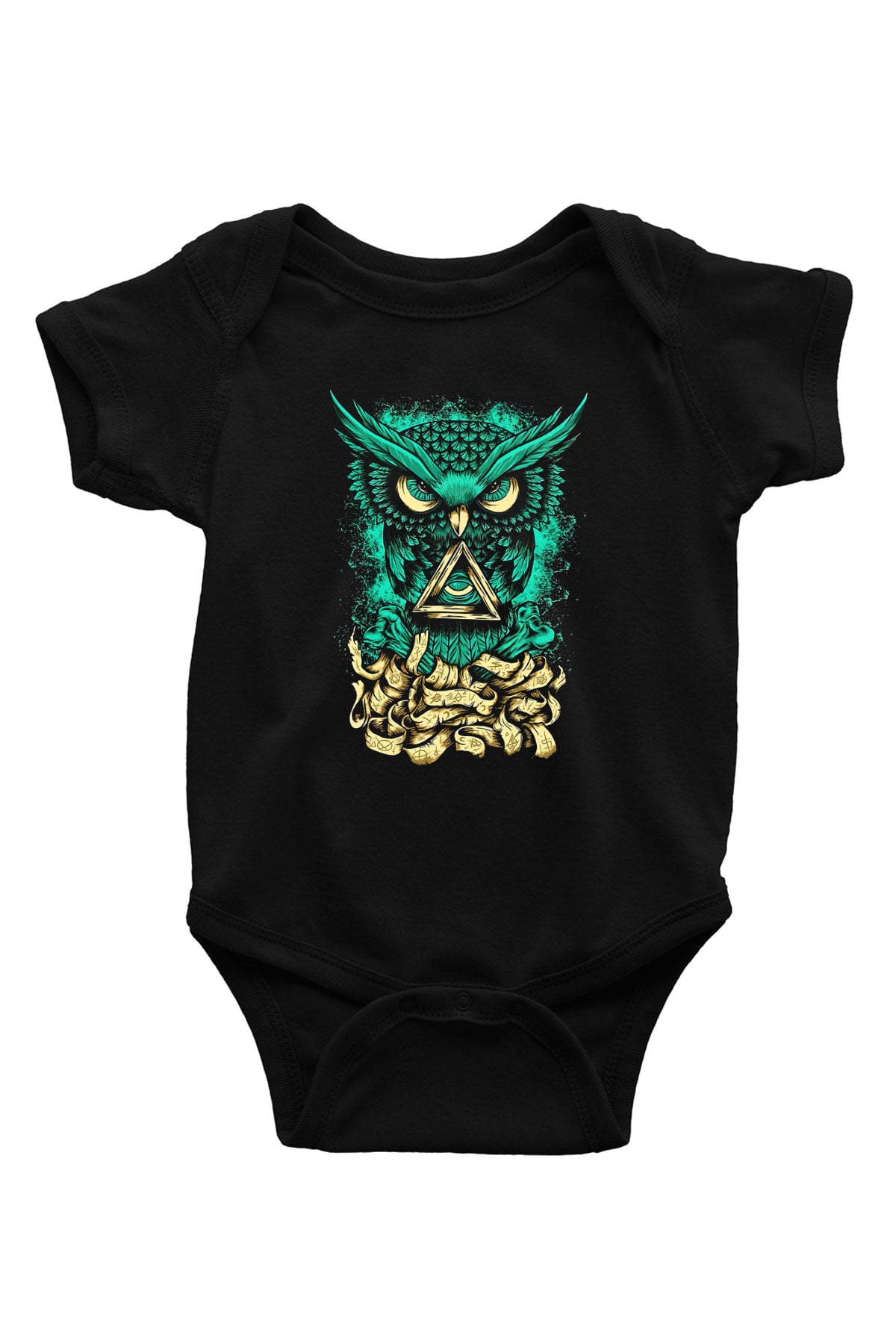 Bring Me the Horizon Baskılı Siyah Bebek Body - Zıbın