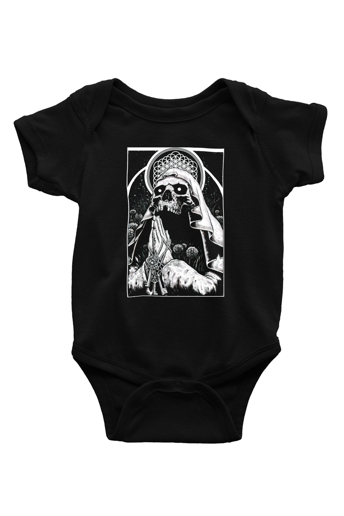 Bring Me the Horizon Baskılı Siyah Bebek Body - Zıbın