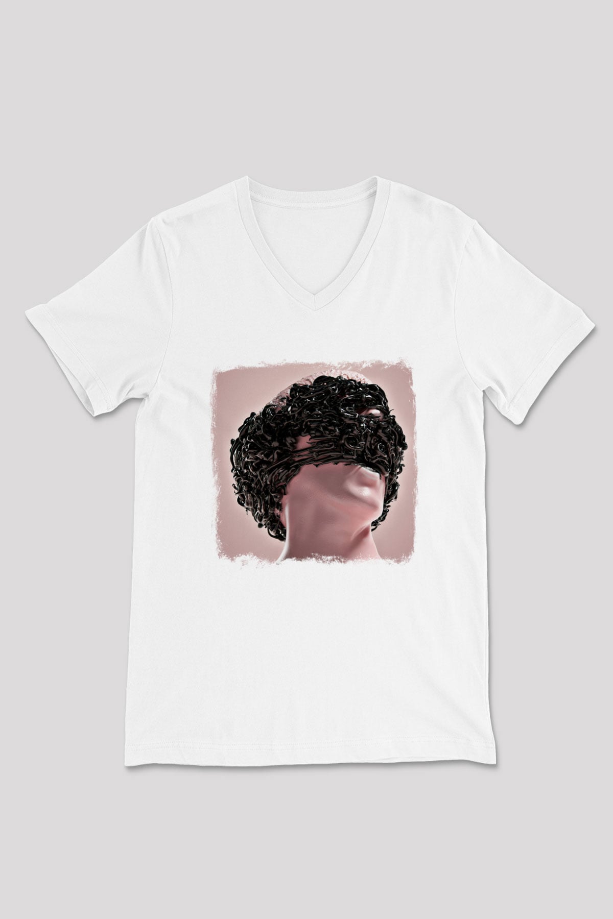 Bring Me the Horizon Baskılı Unisex Beyaz V Yaka Tişört