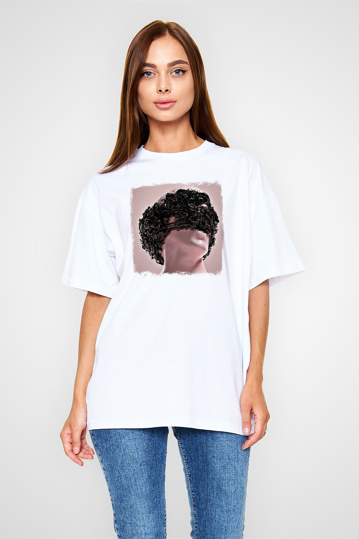 Bring Me the Horizon Baskılı Unisex Beyaz Oversize Tişört