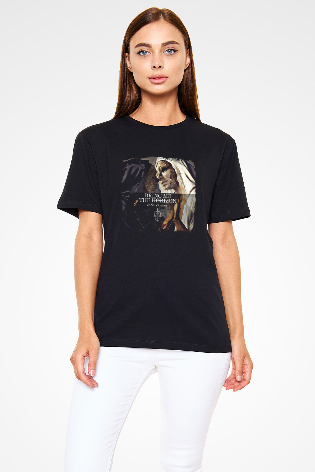 Bring Me the Horizon Baskılı Unisex Siyah Tişört