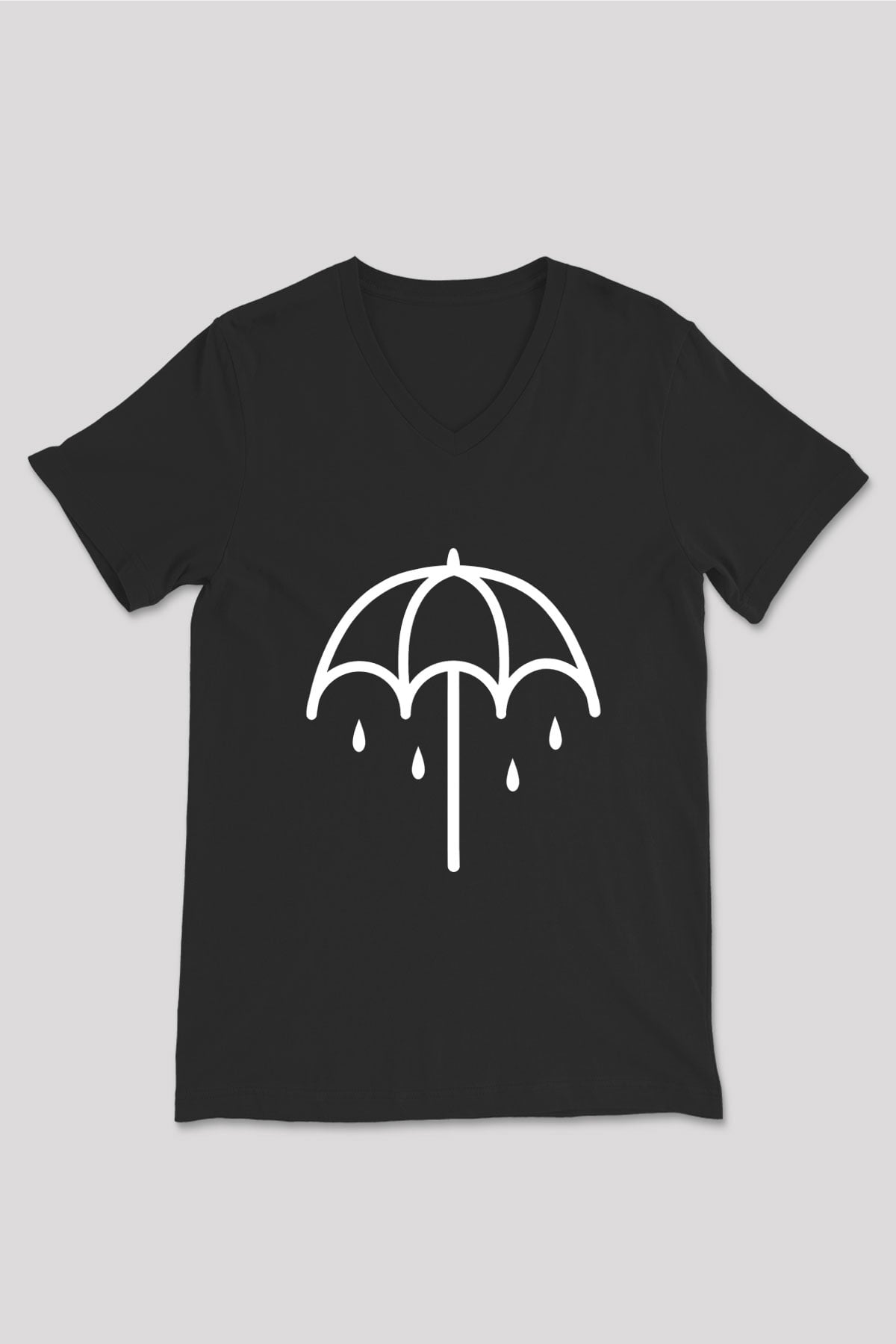 Bring Me the Horizon Baskılı Unisex Siyah V Yaka Tişört